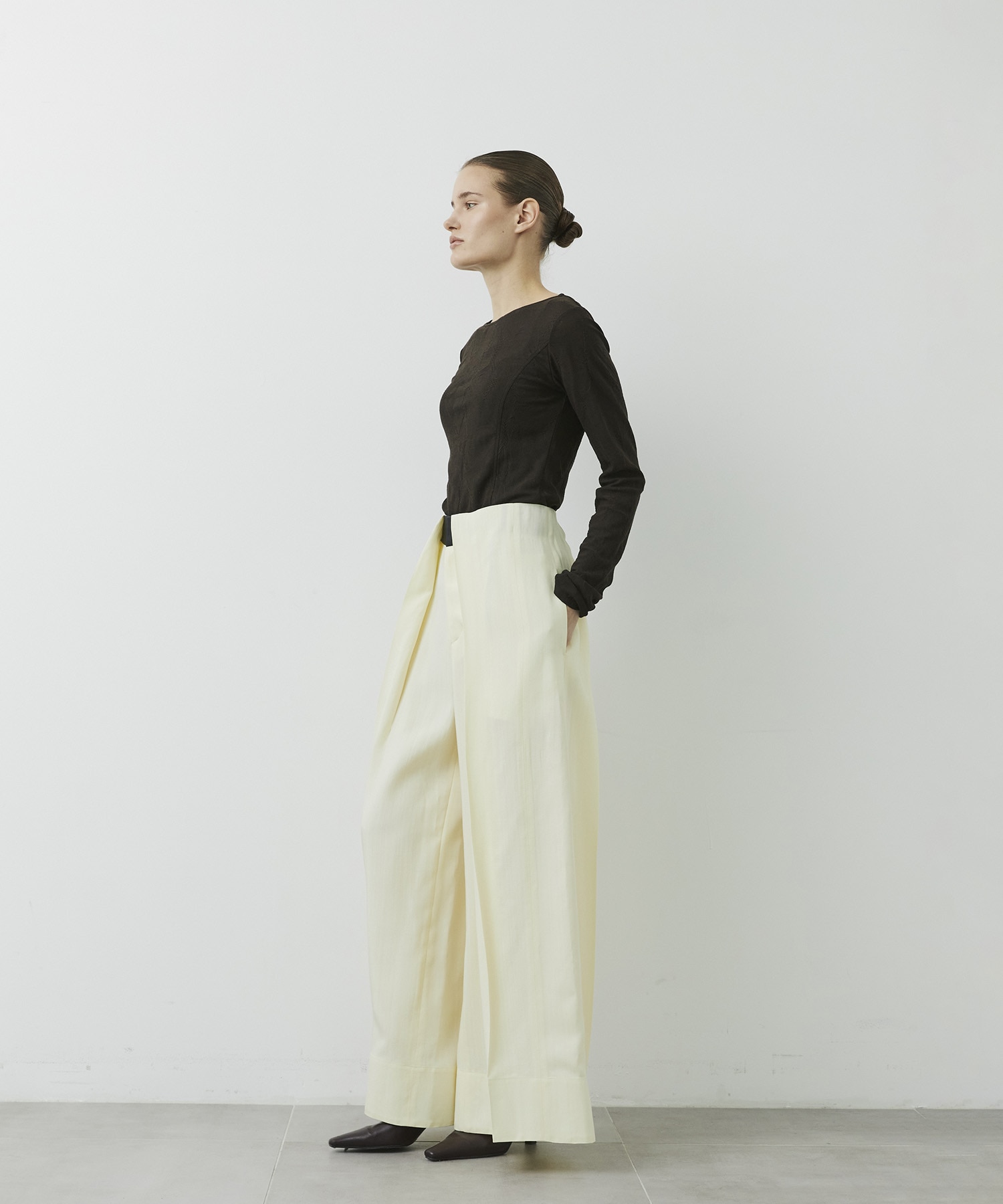 Viscose Twill Flare Trousers CITY TOKYO