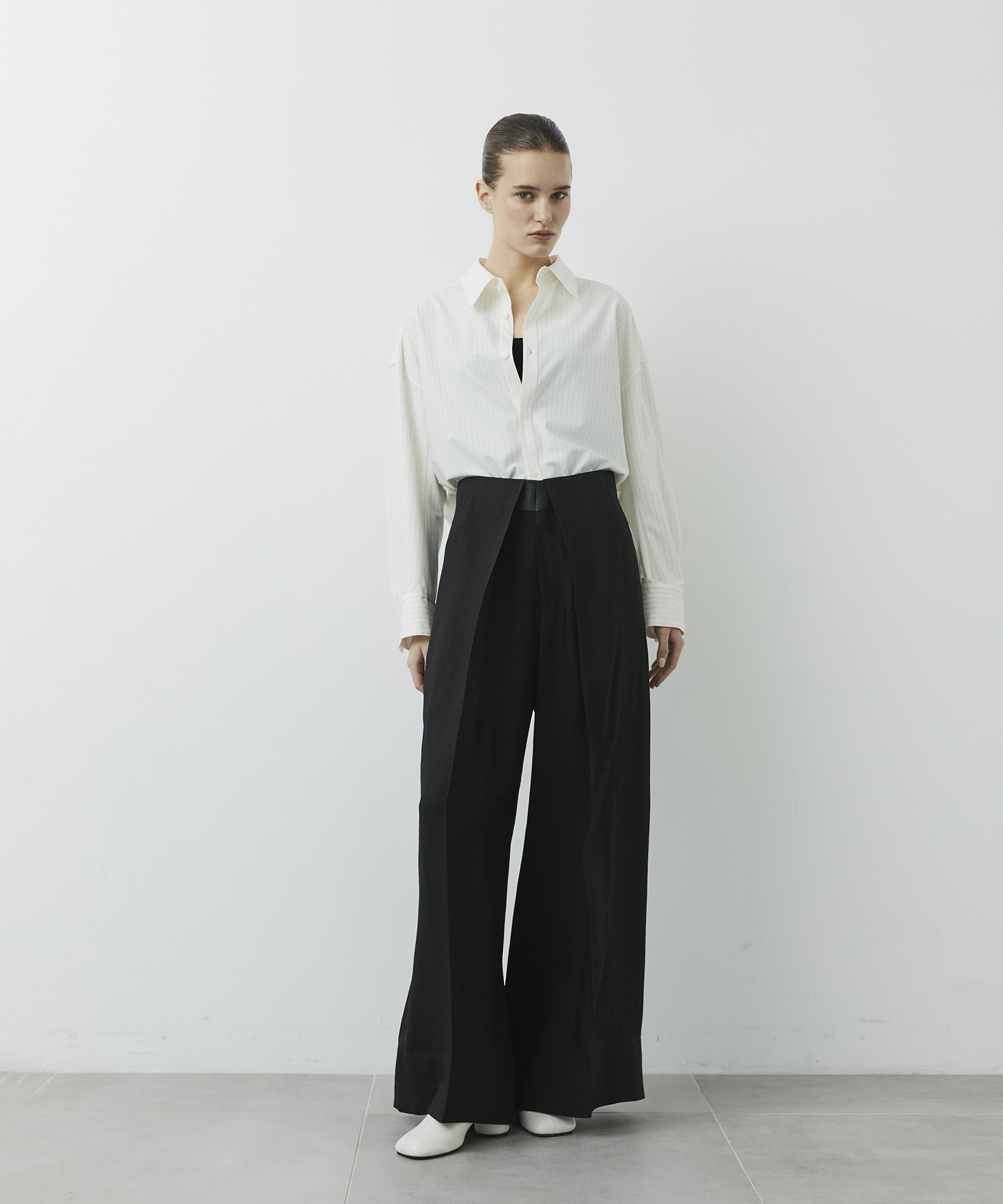 Viscose Twill Flare Trousers CITY TOKYO