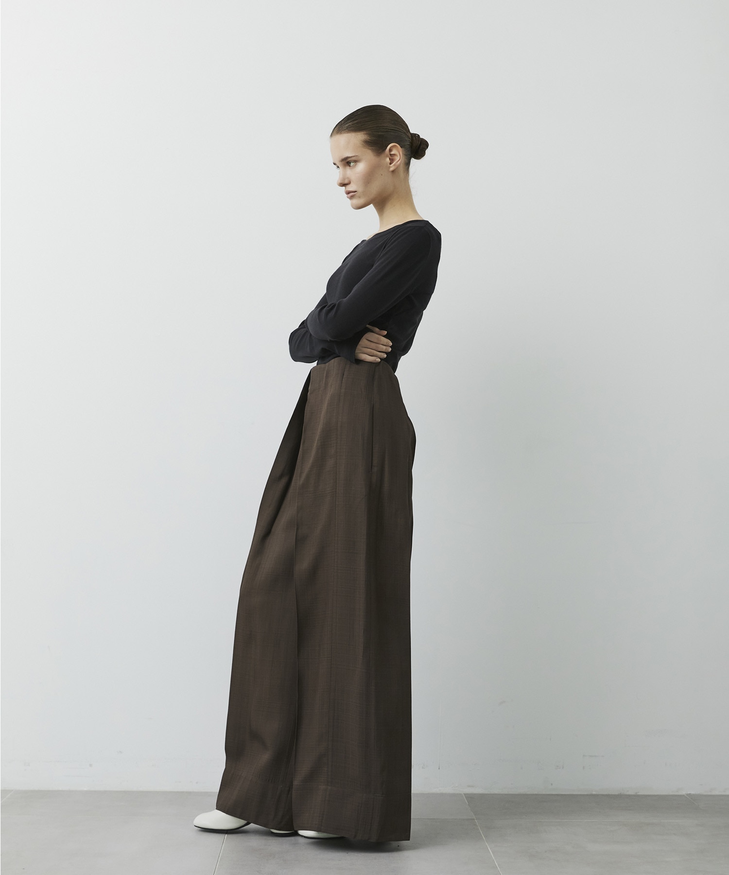 Viscose Twill Flare Trousers CITY TOKYO