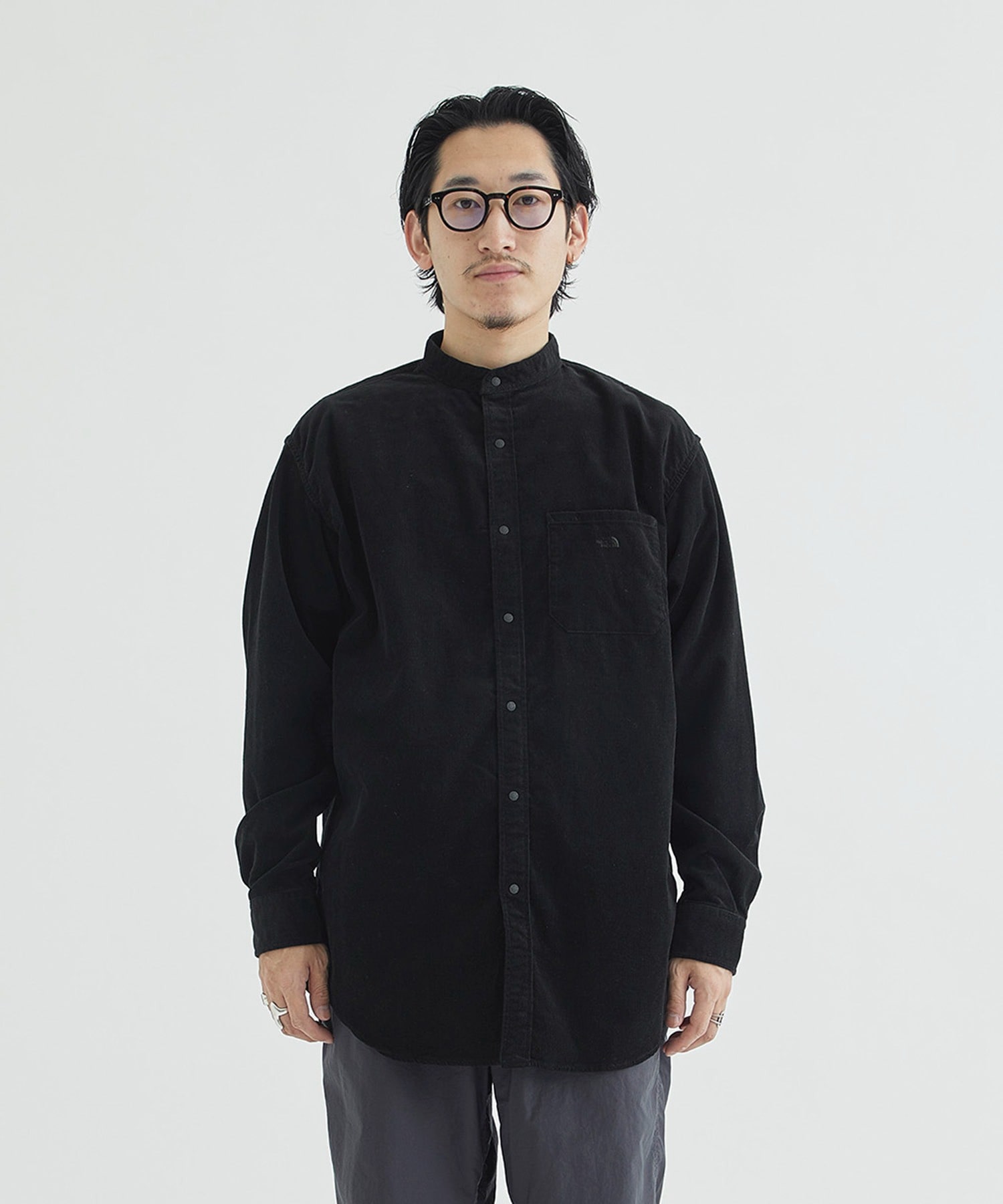 Corduroy Band Collar Shirt THE NORTH FACE PURPLE LABEL