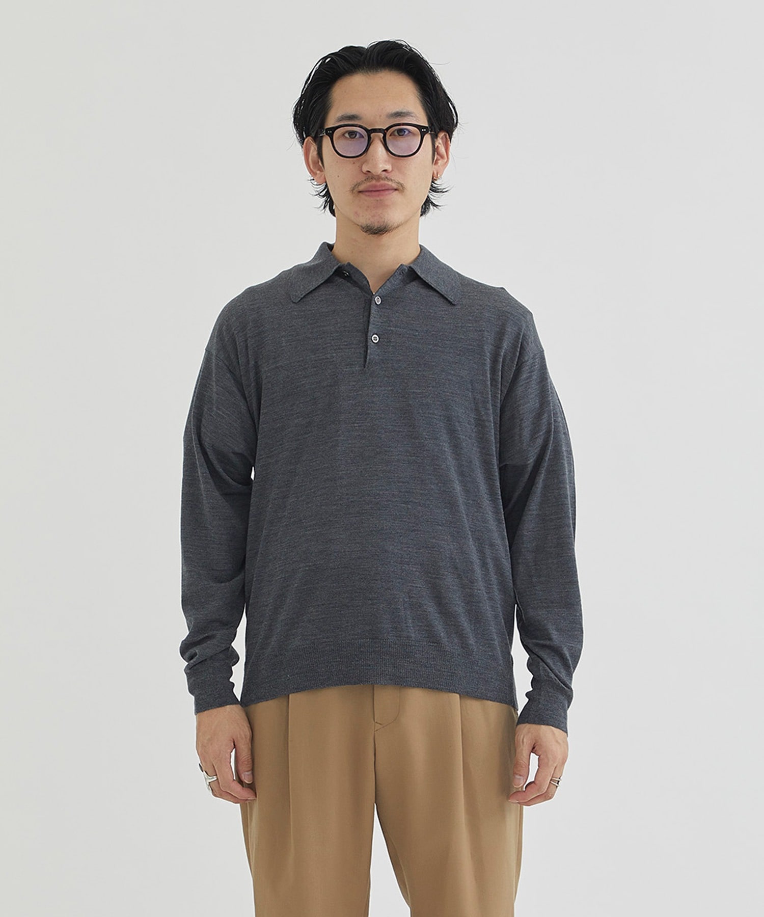 Wool High Gauge Polo Shirts THE PERMANENT EYE