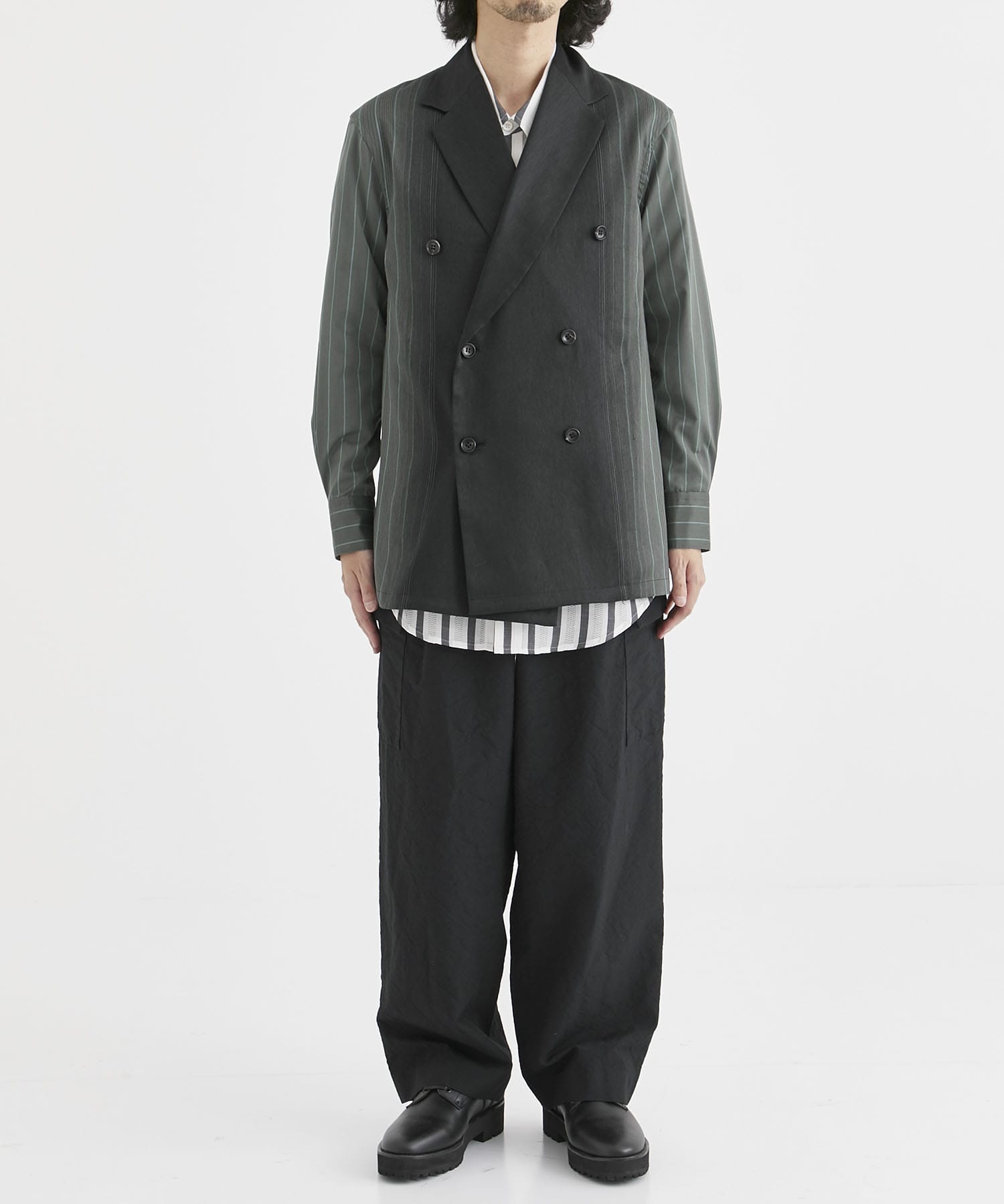 STRIPE JACKET→SHIRTS(1 BLACK): TAAKK: MEN｜THE TOKYO ONLINE STORE