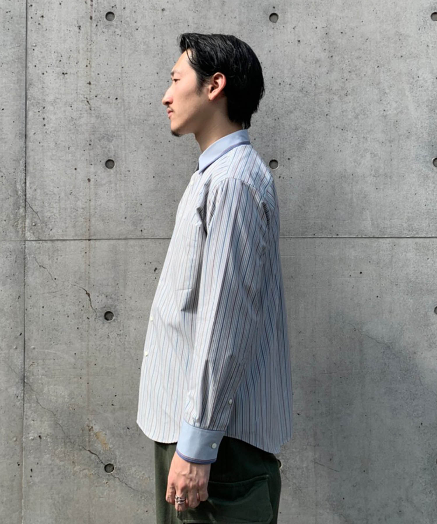 cotton stripe cleric shirt(160 MULTI): beautiful people: MEN｜THE