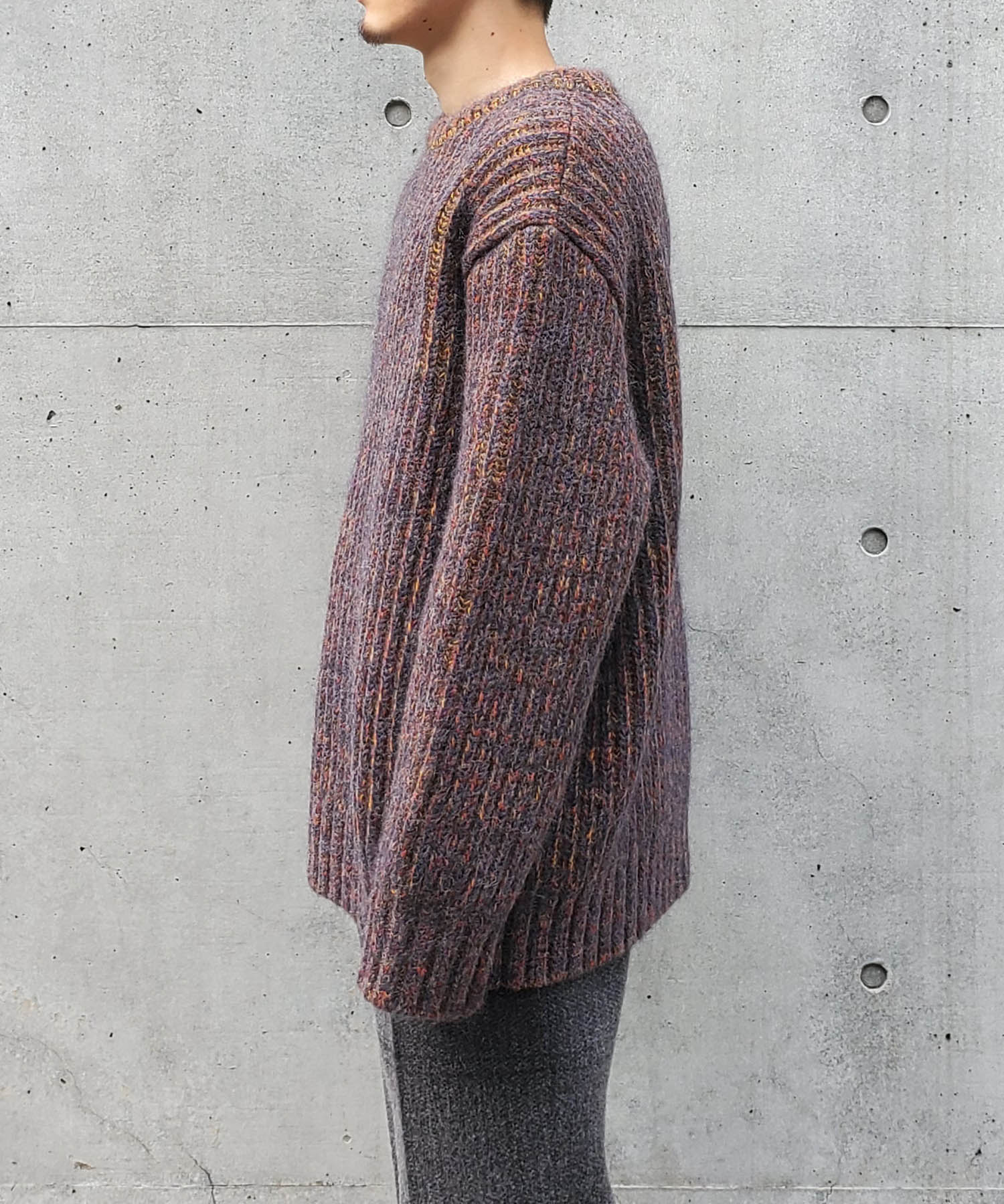 Six yarns-12 colors knit(2 ORANGE): KHOKI: MEN｜THE TOKYO ONLINE STORE