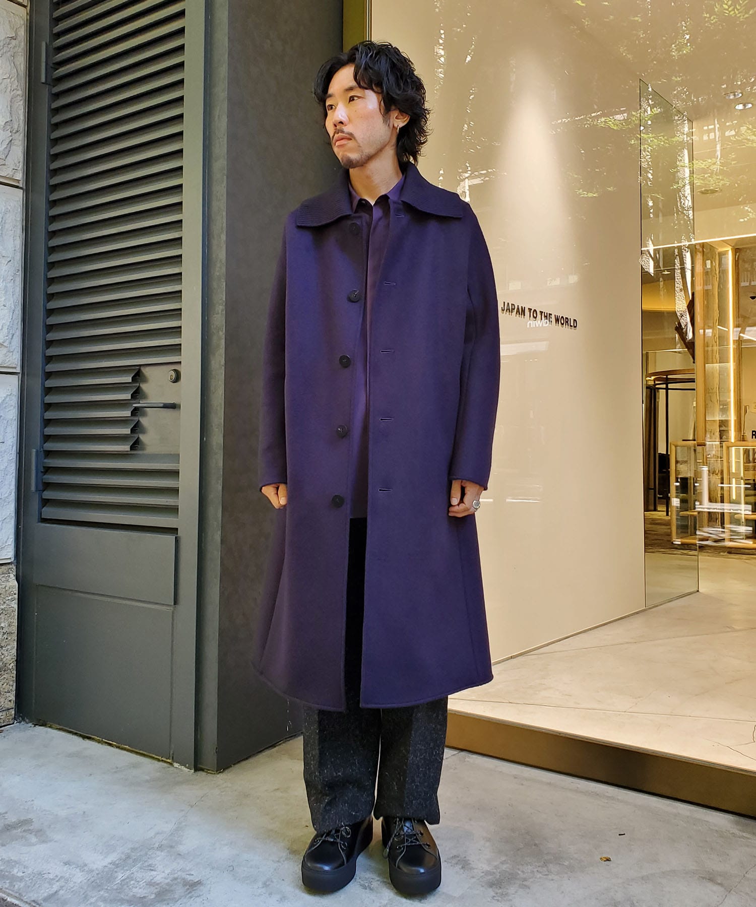 DARTED DOLMAN SLEEVE OVERCOAT0 NAVY: OVERCOAT: MEN｜THE TOKYO