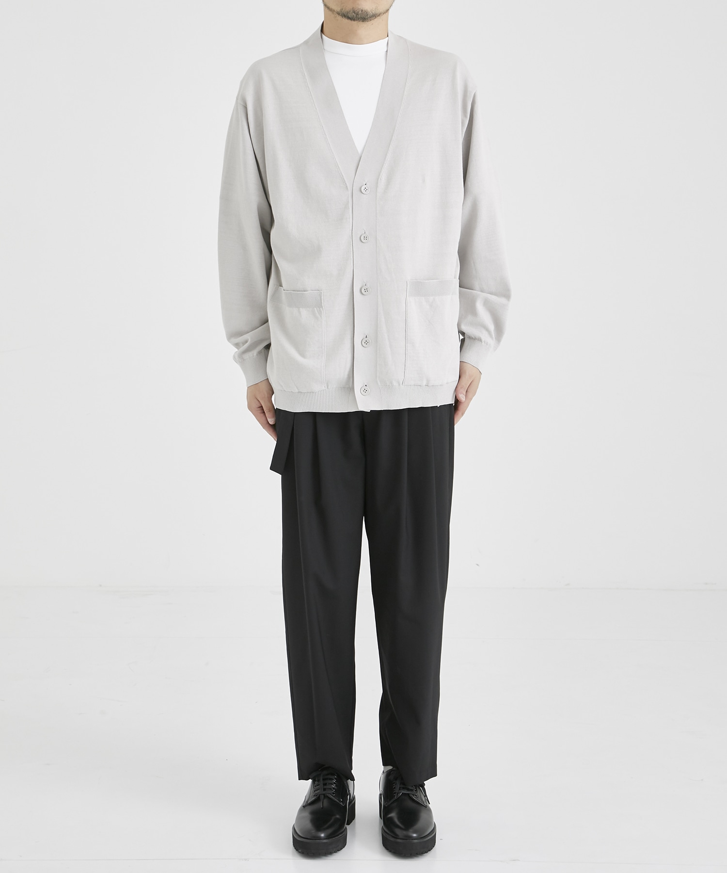 FRESCA KNIT OVERSIZED CARDIGAN(4 GREY): ATON: MENS｜THE TOKYO ...