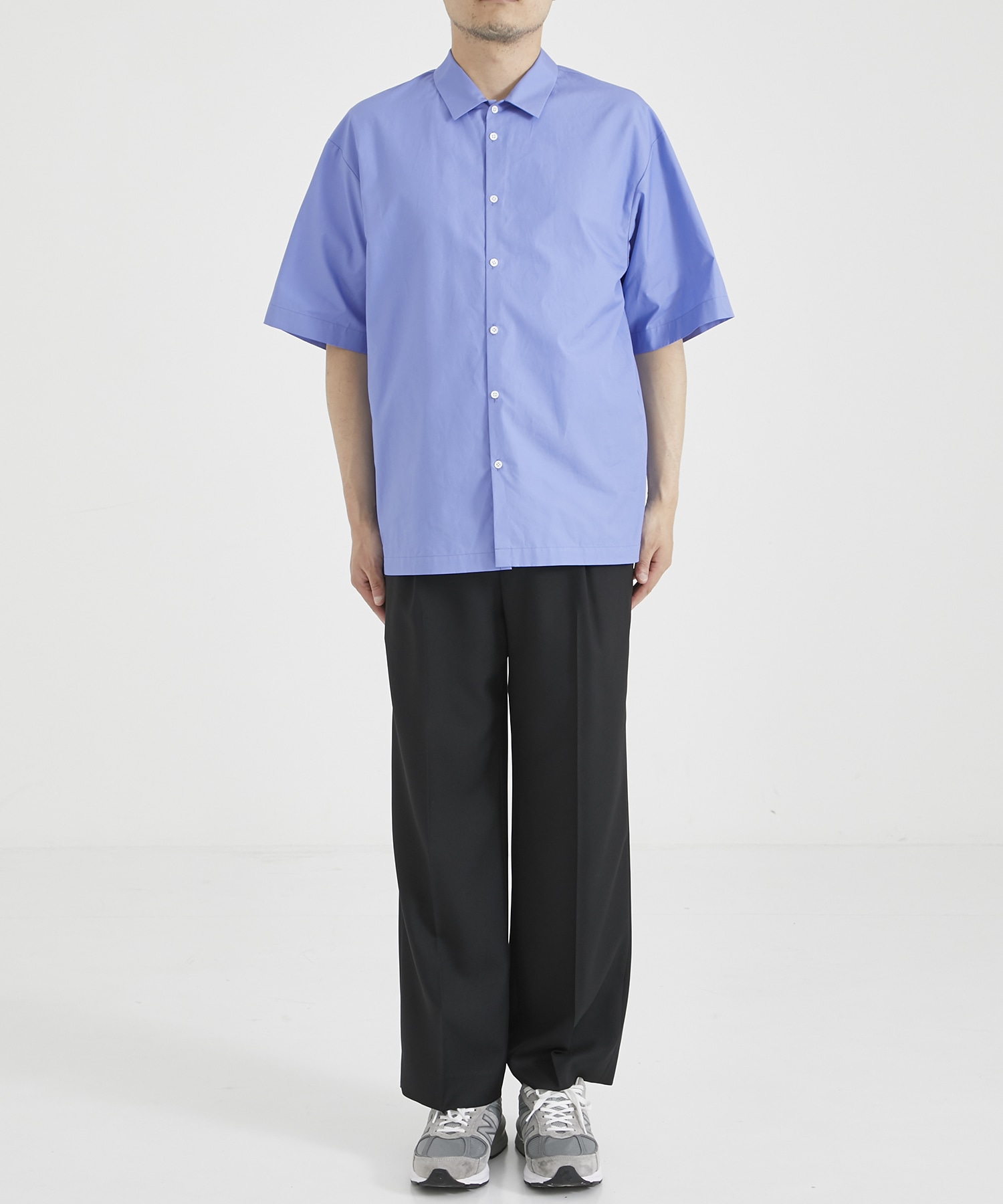 SUVIN BROAD OVERSIZED S/S SHIRT(2 SAX BLUE): ATON: MEN｜THE TOKYO