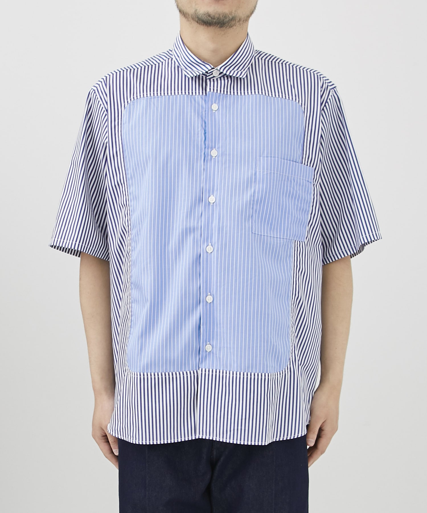 WINDOW S/S BAGGY SHIRT(S NAVY): SOPHNET.: MEN｜THE TOKYO ONLINE STORE