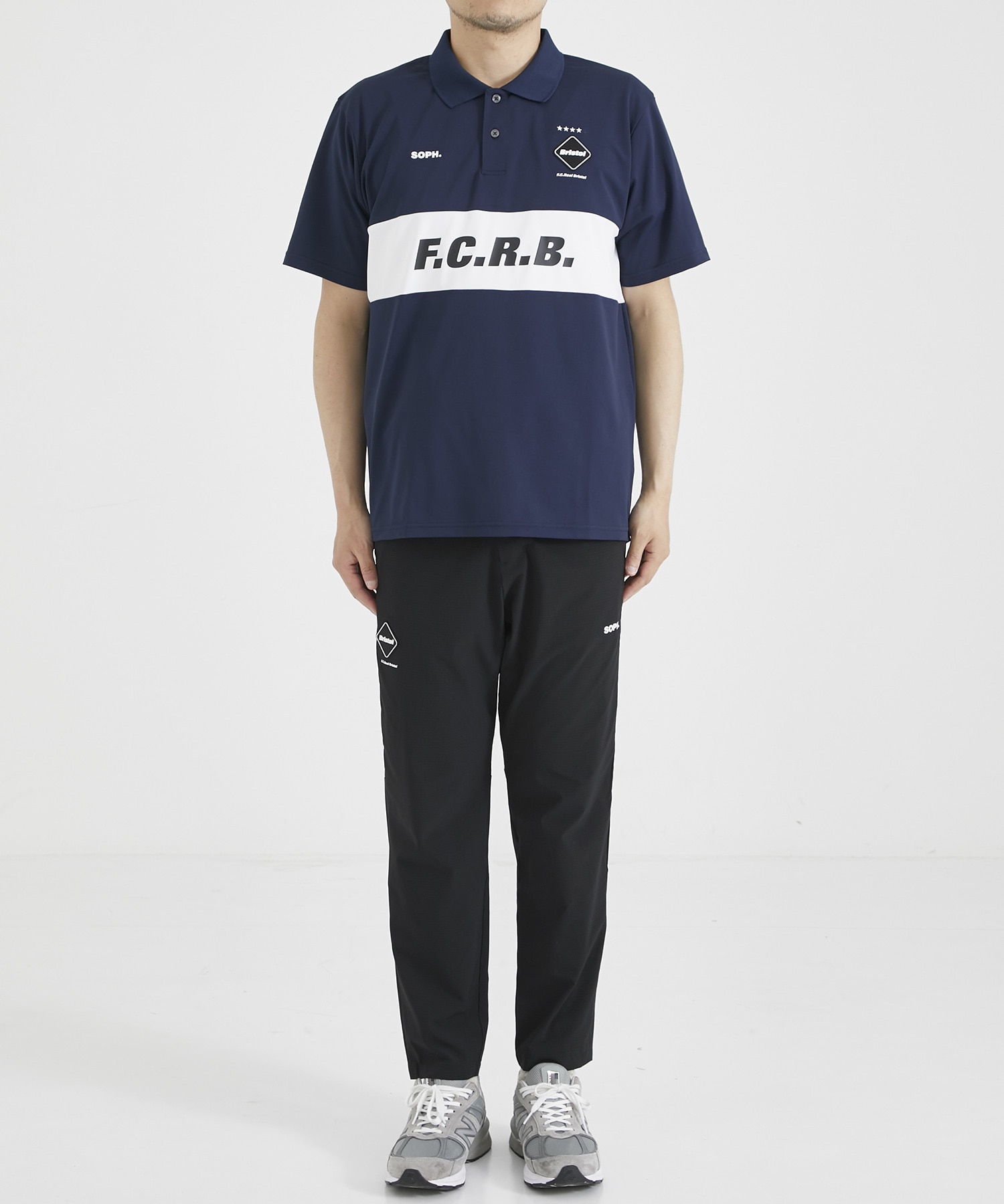 新品】 FCRB ブリストル PANEL POLO ポロシャツ | serverbh.com.br