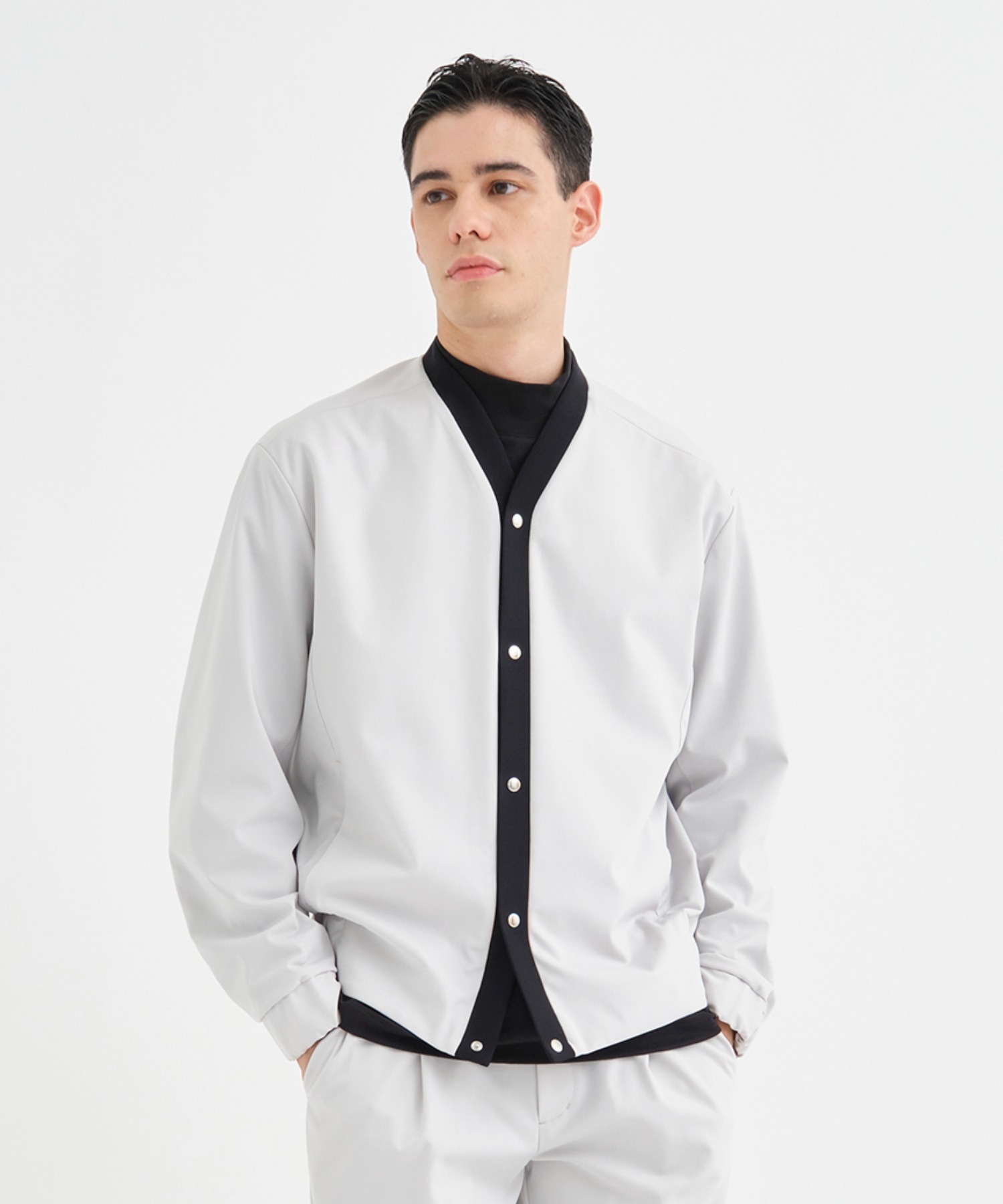 Washable High Function Jersey Snap Cardigan ｜ THE TOKYO