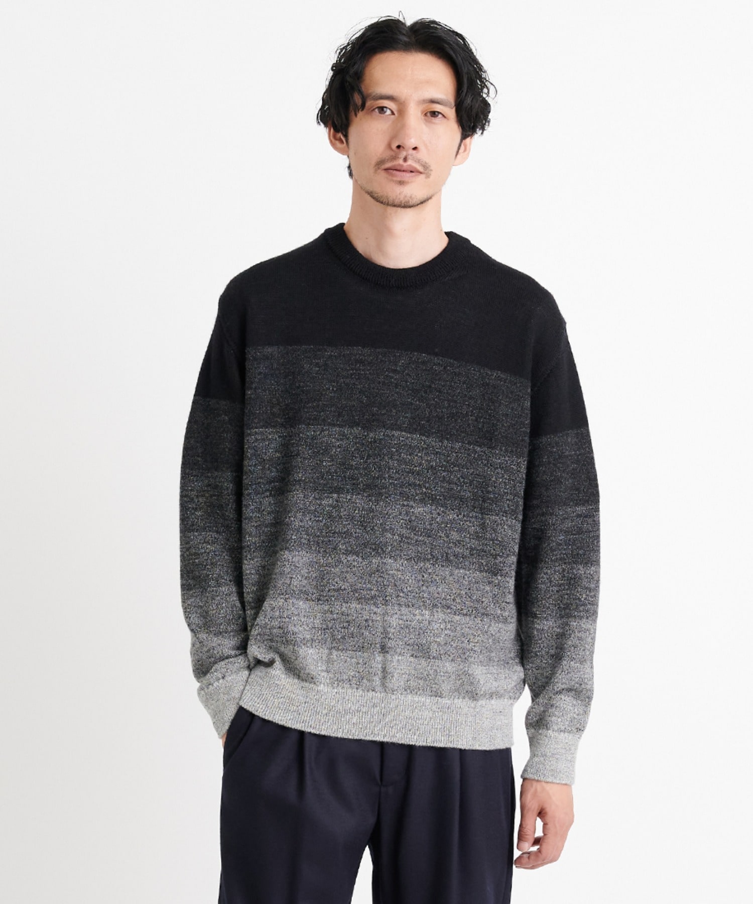 8G Gradation Knit PO(44 BLACK): THE TOKYO: MEN｜THE TOKYO ONLINE STORE