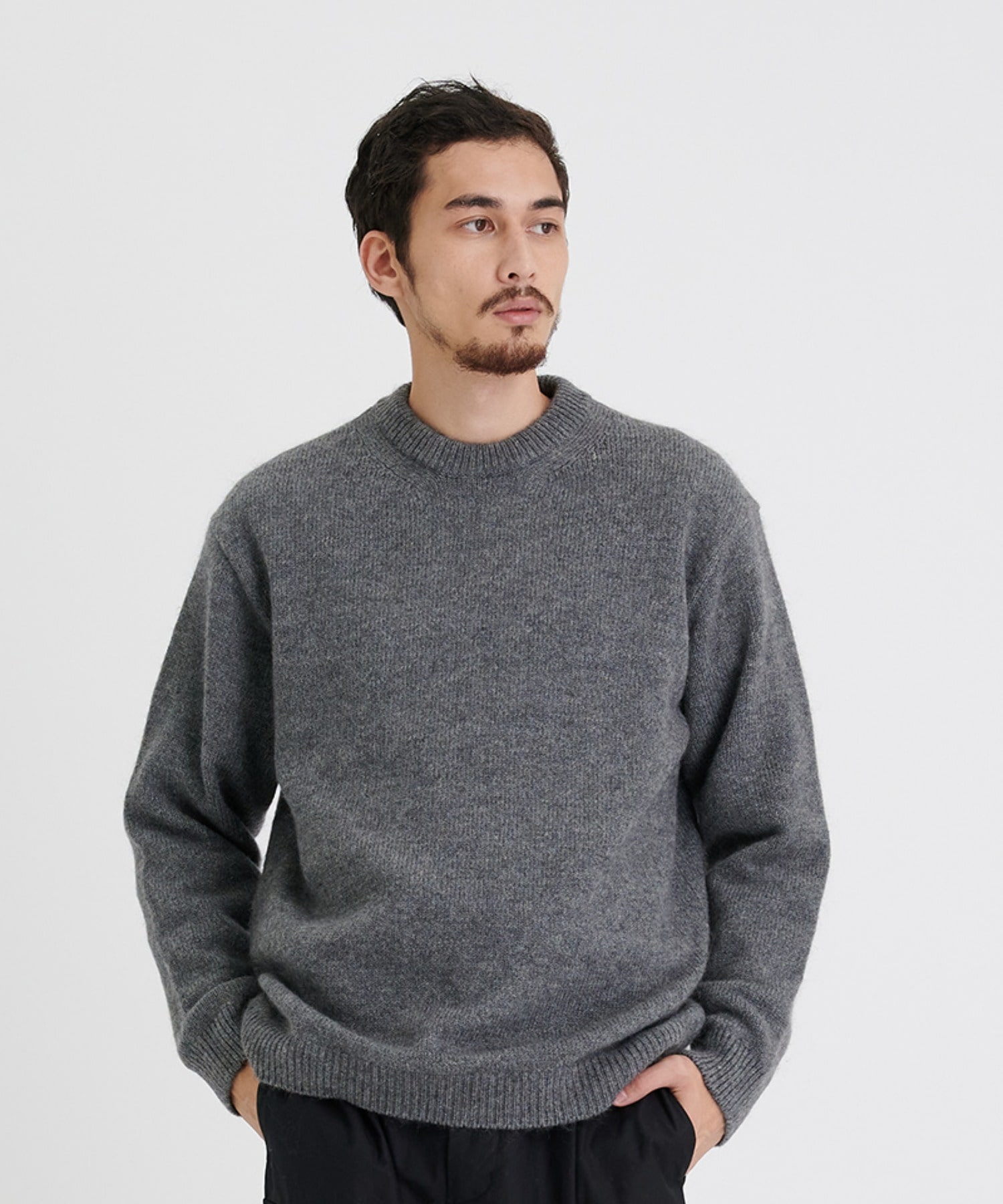 EX. COOMA LAMBS WOOL KNIT PO ｜ ATON