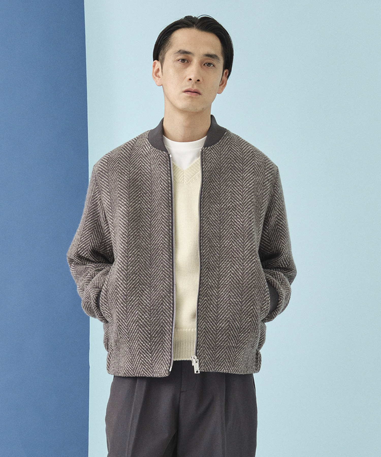 Airy Tweed Cocoon Blouson THE TOKYO