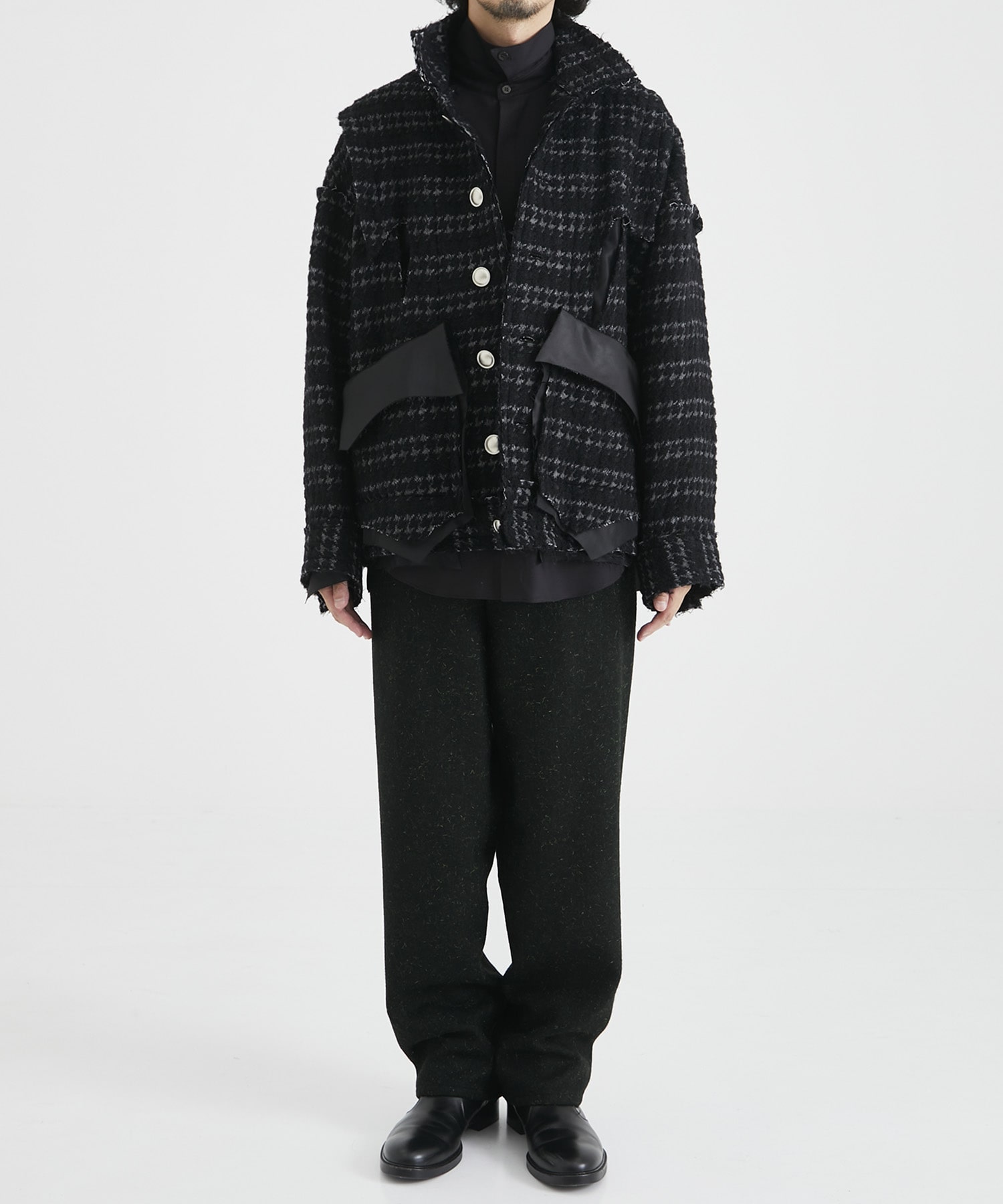 EX. HOUNDSTOOTH OVER BLOUSON ｜ sulvam