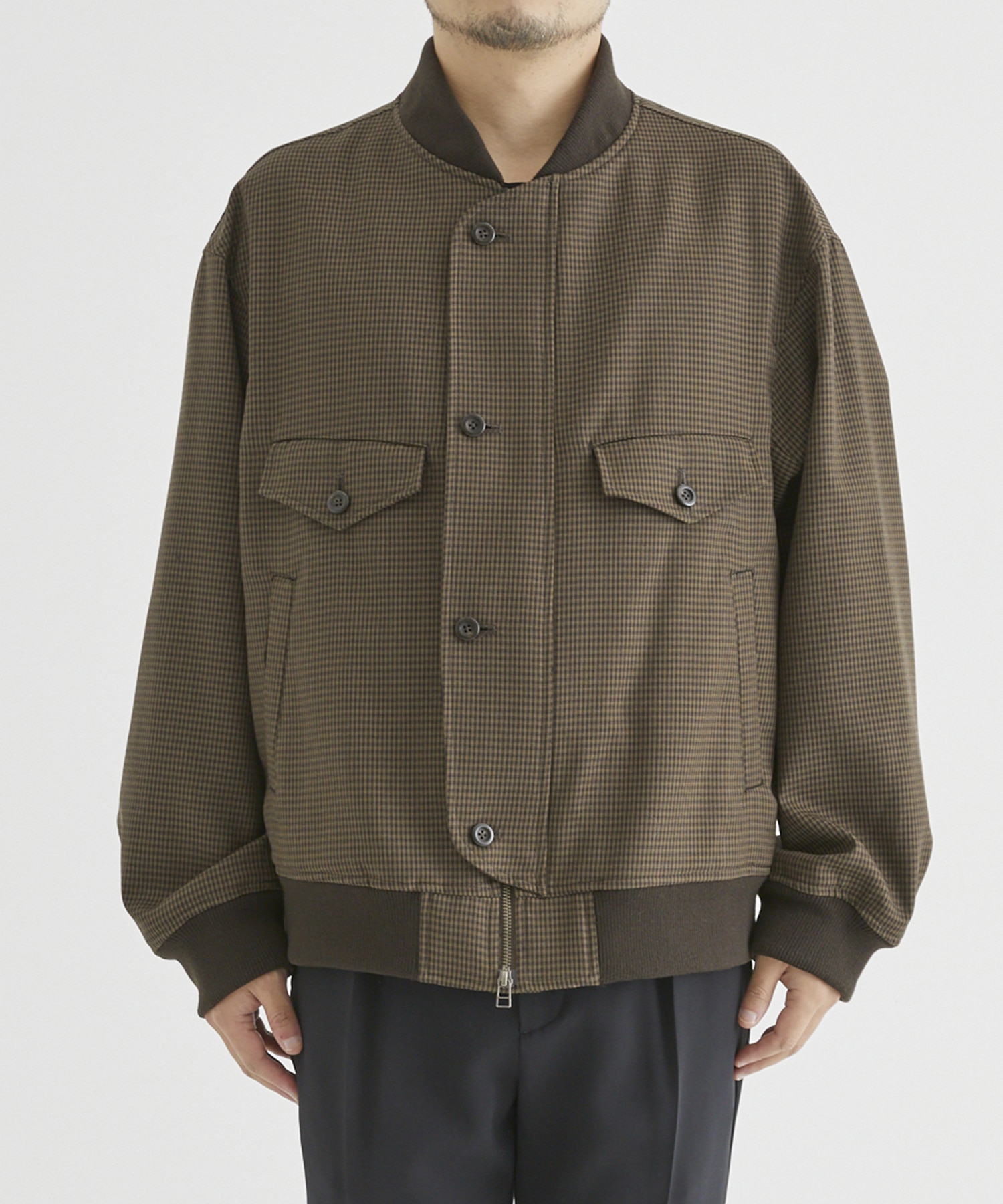 Zip-up Rib Blouson | UJOH HOMME