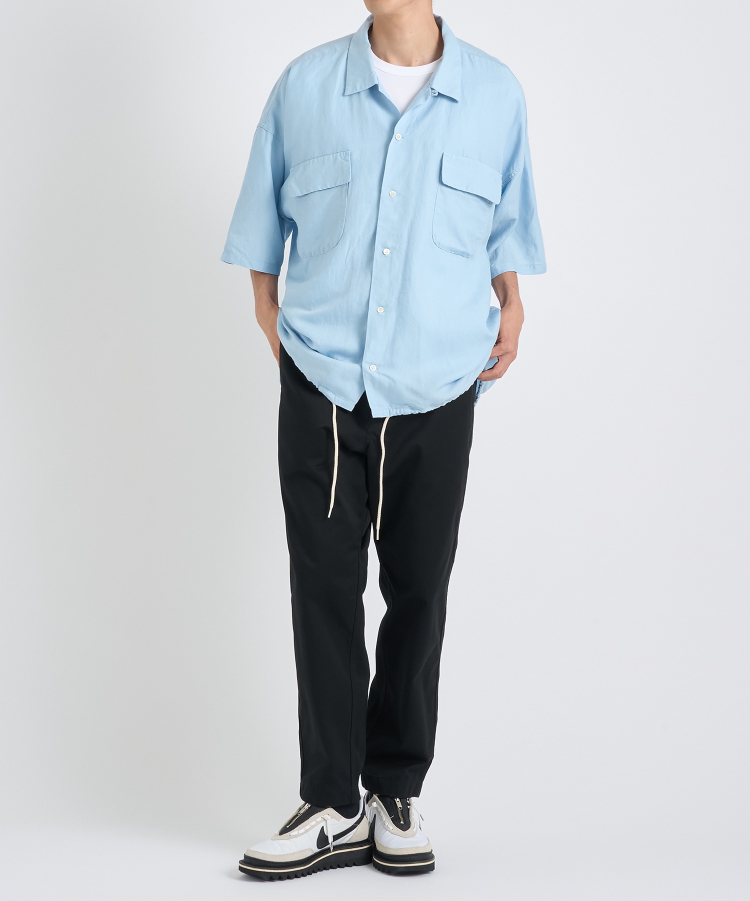 Open Collar S/S Shirt nanamica