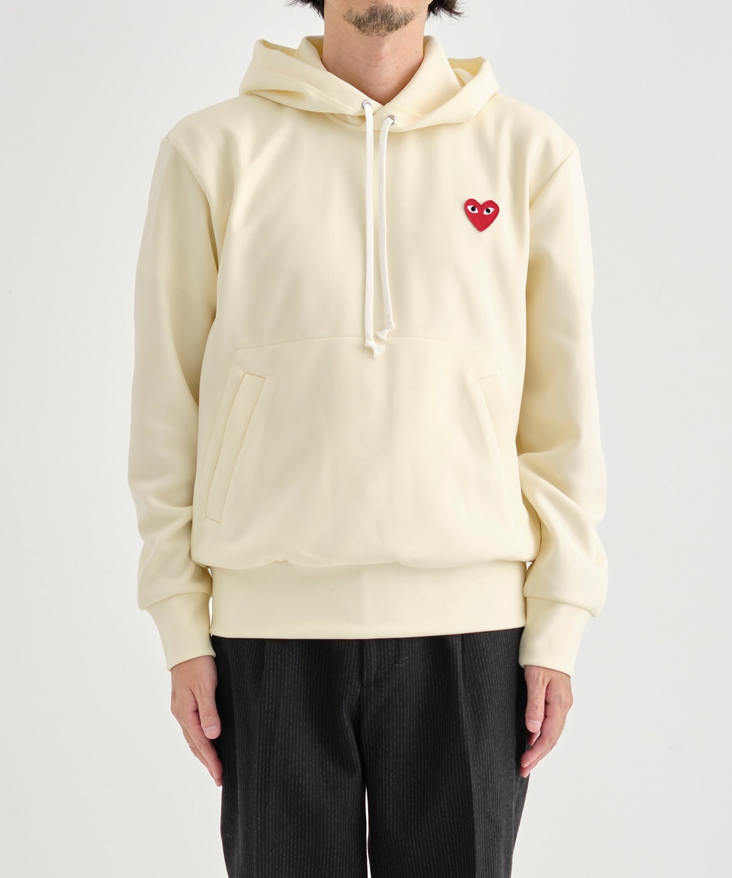 AZ-T174-051 PLAY HOODED SWEATSHIRT RED HEART ｜ PLAY Comme des Garcons