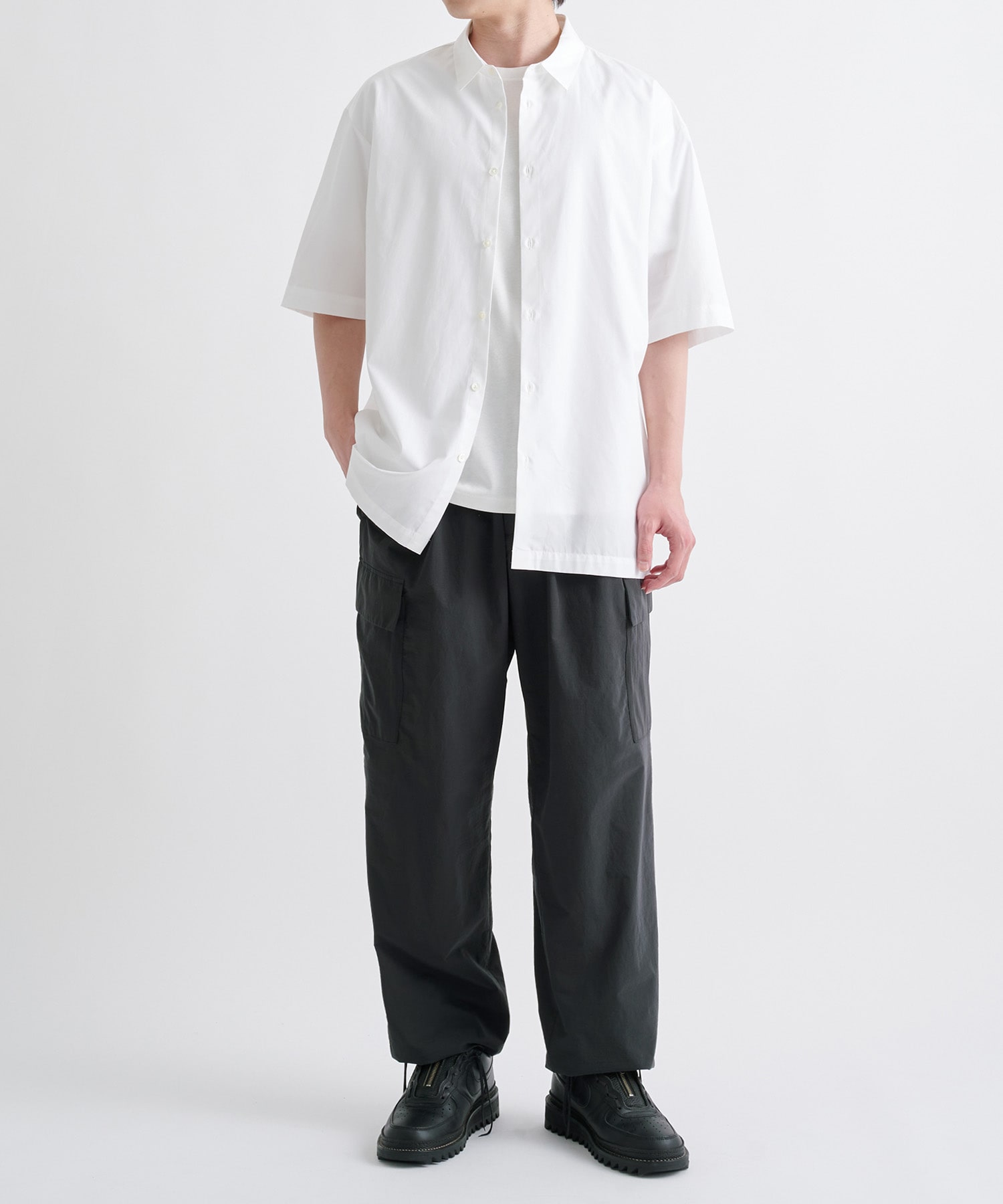 SUVIN BROAD OVERSIZED SHORT SLEEVE SHIRT | ATON | エイトン