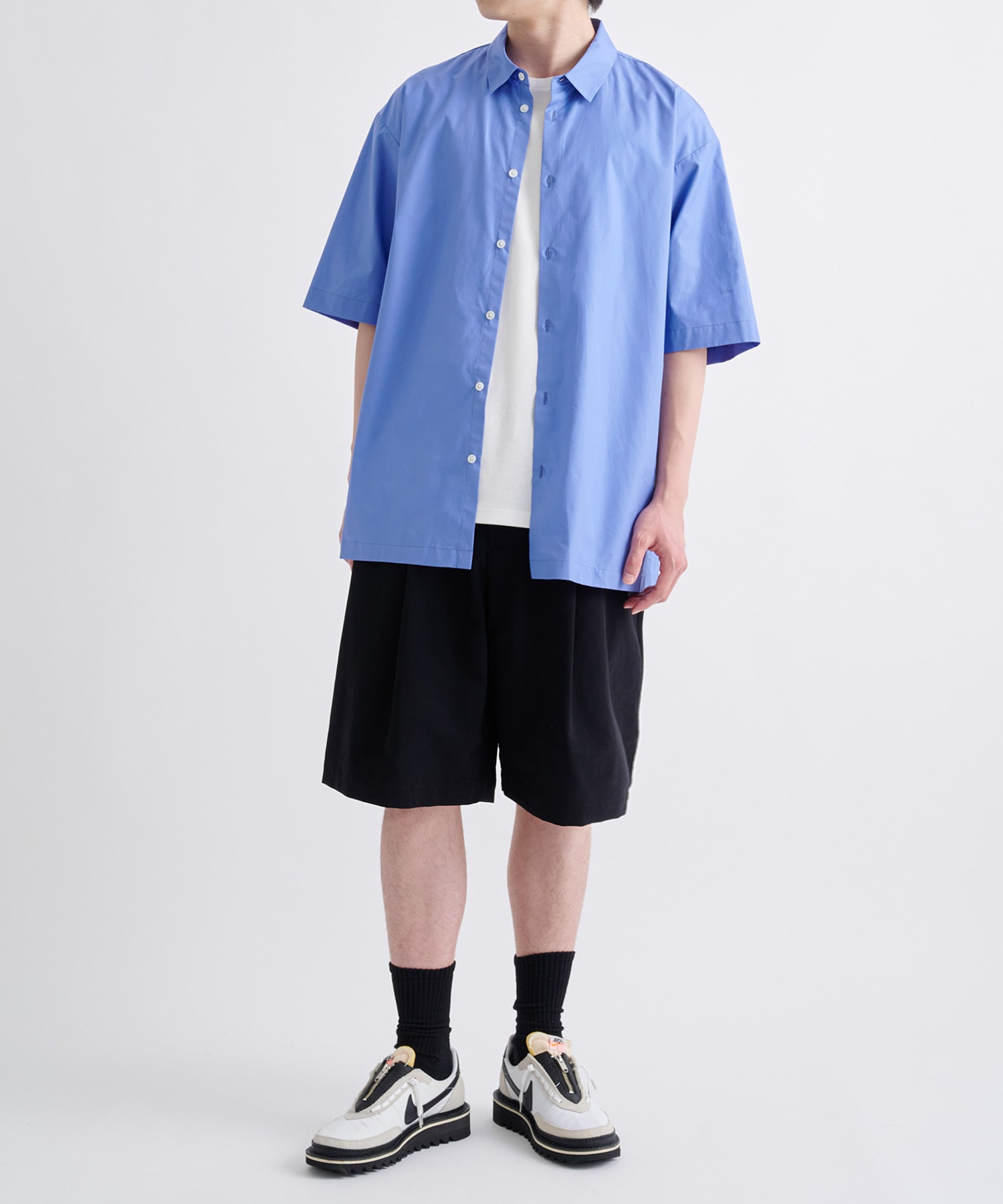 SUVIN BROAD OVERSIZED SHORT SLEEVE SHIRT ATON