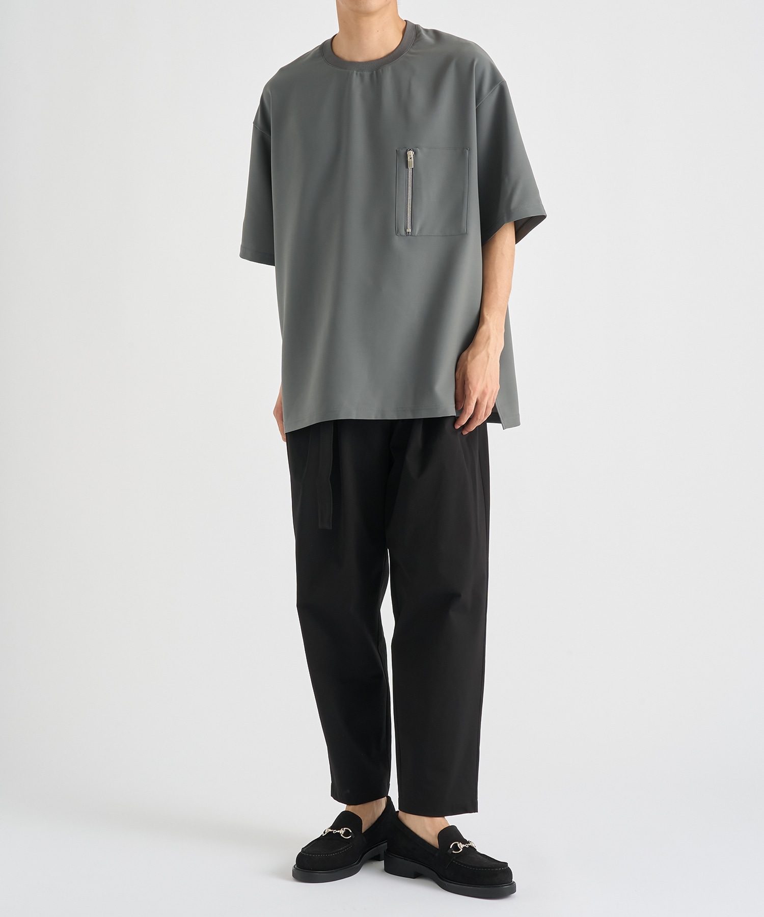 別注.PE CONPACT TWILL ZIP POCKET S/S TEE ATTACHMENT