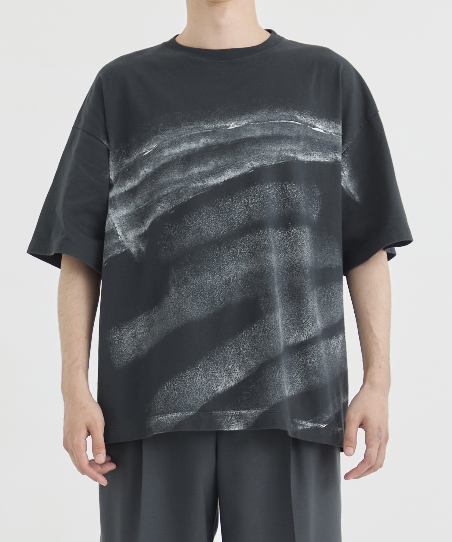 ABSTRACT PAINTED T-SHIRT YOKE