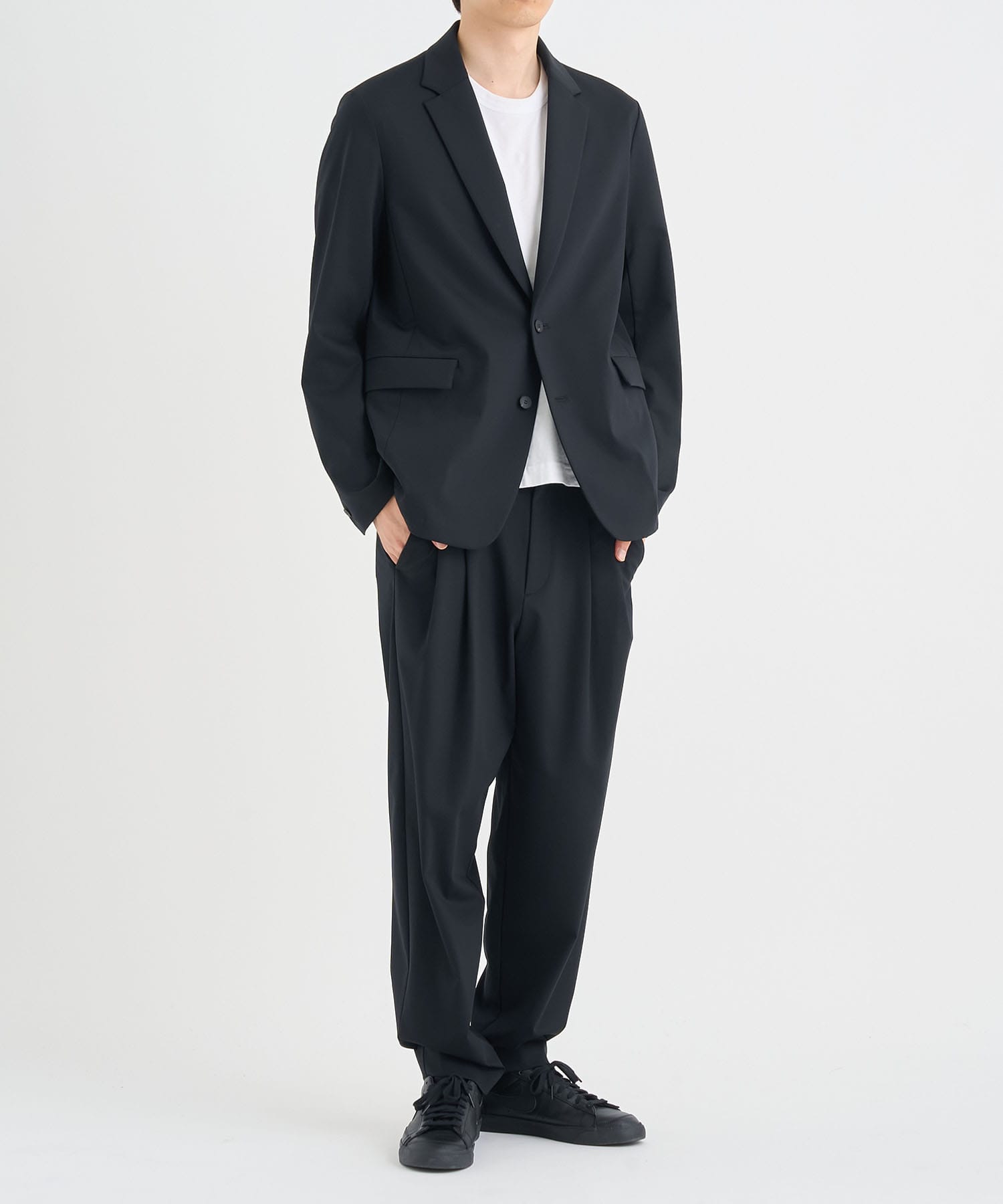 Matte Washable High Function Jersey Wide Tapered Pants THE TOKYO