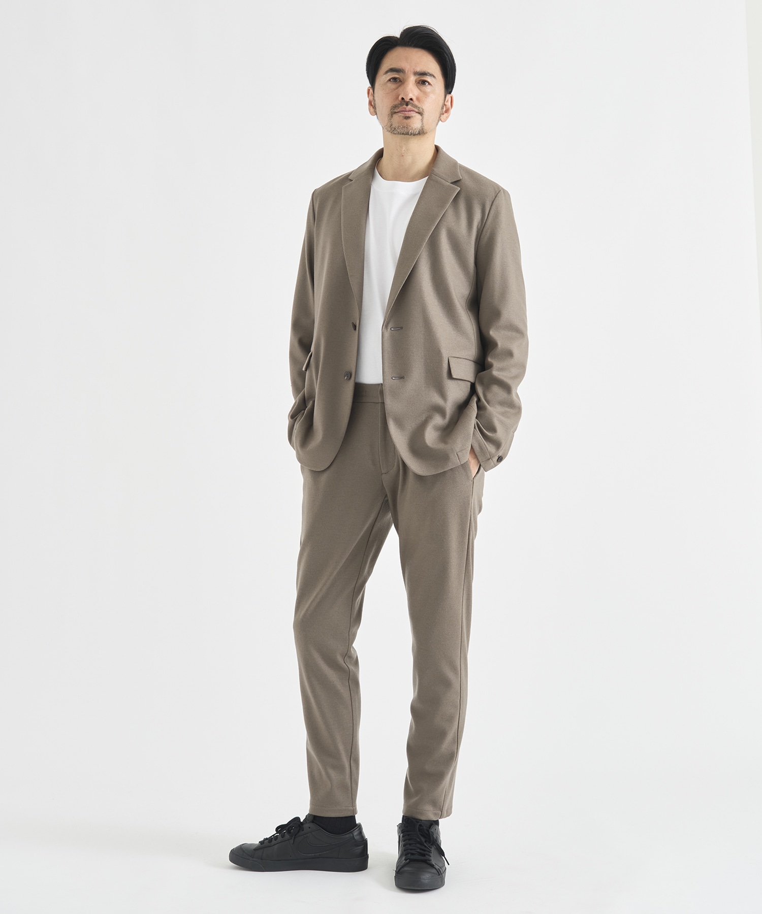 Washable Flannel Cashmere Touch Tapered Pants THE TOKYO