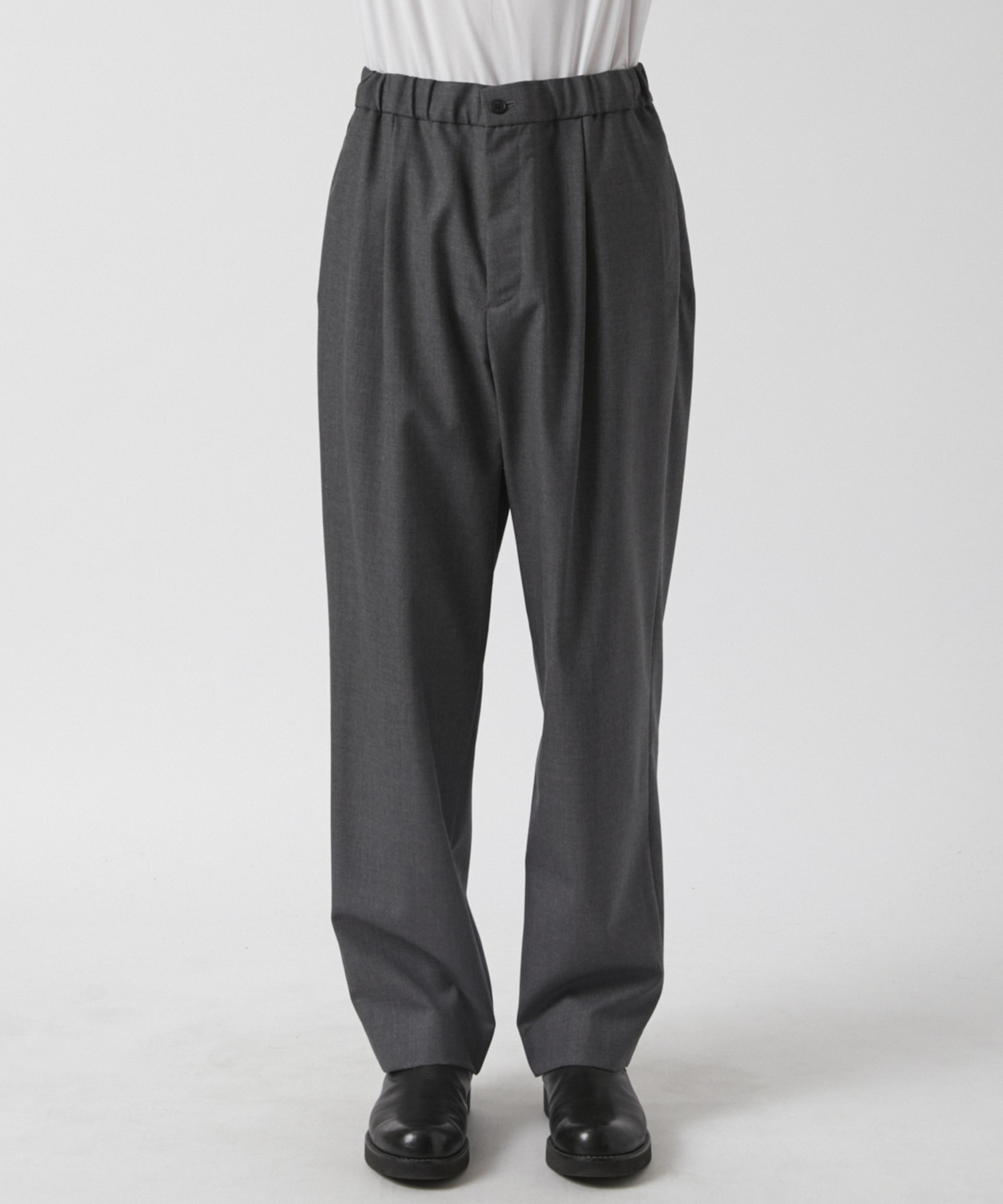 WOOL TOROPICAL TAPERED EASY PANTS ATON