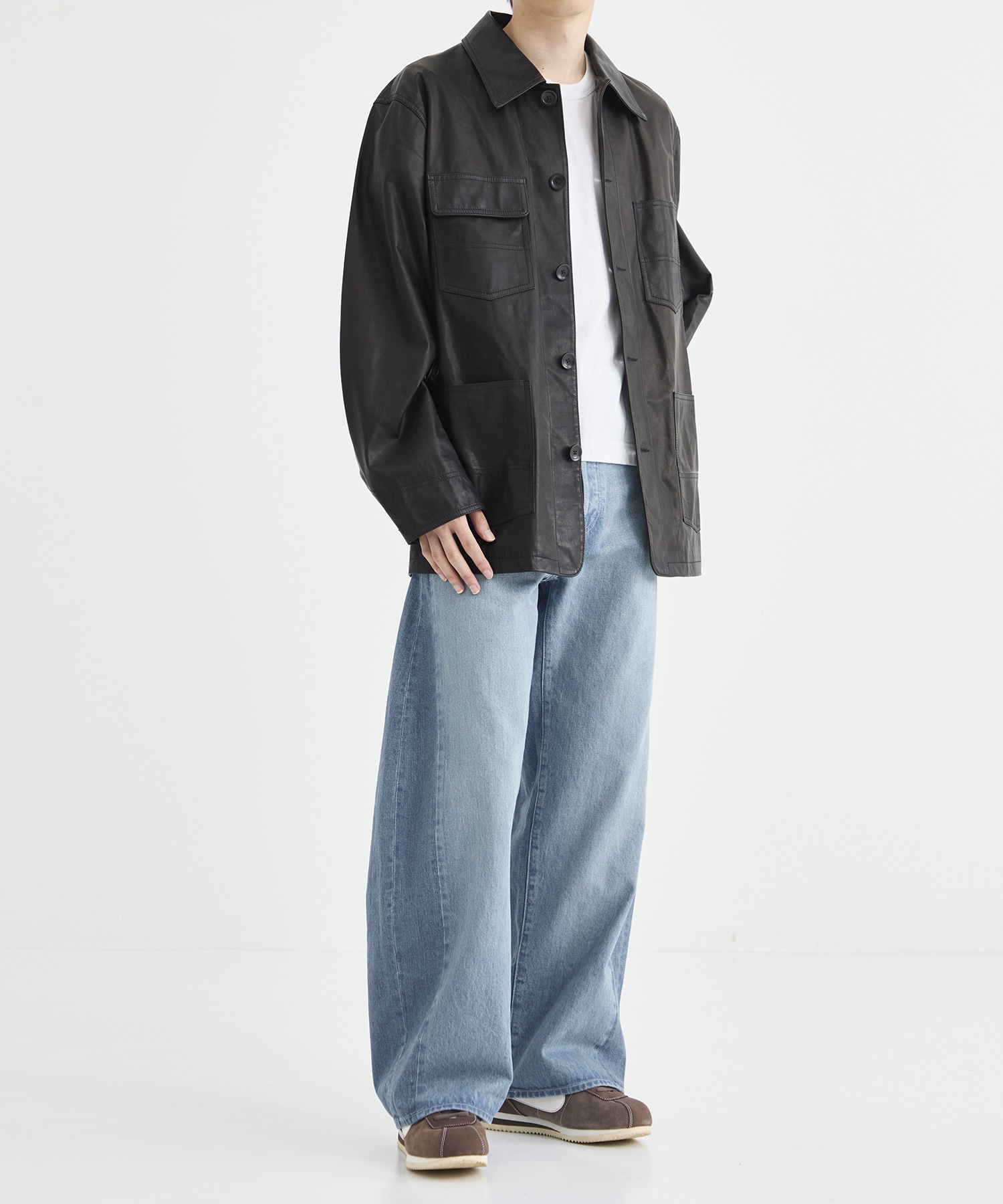 DEFORMATION WIDE DENIM JEANS ssstein