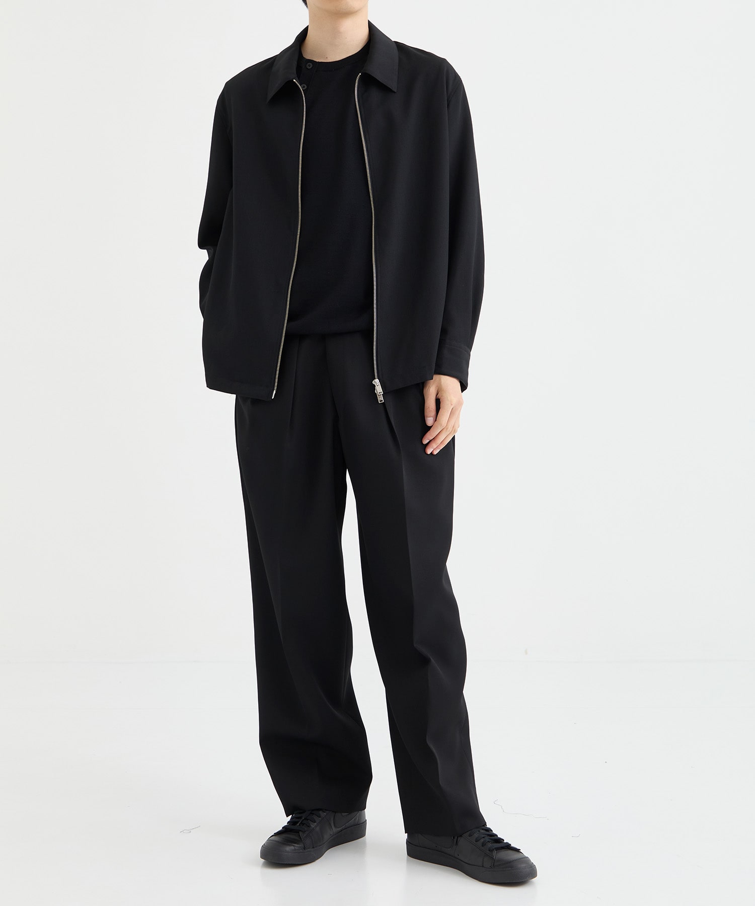 FRONT ZIP SHIRT BLOUSON YOKE