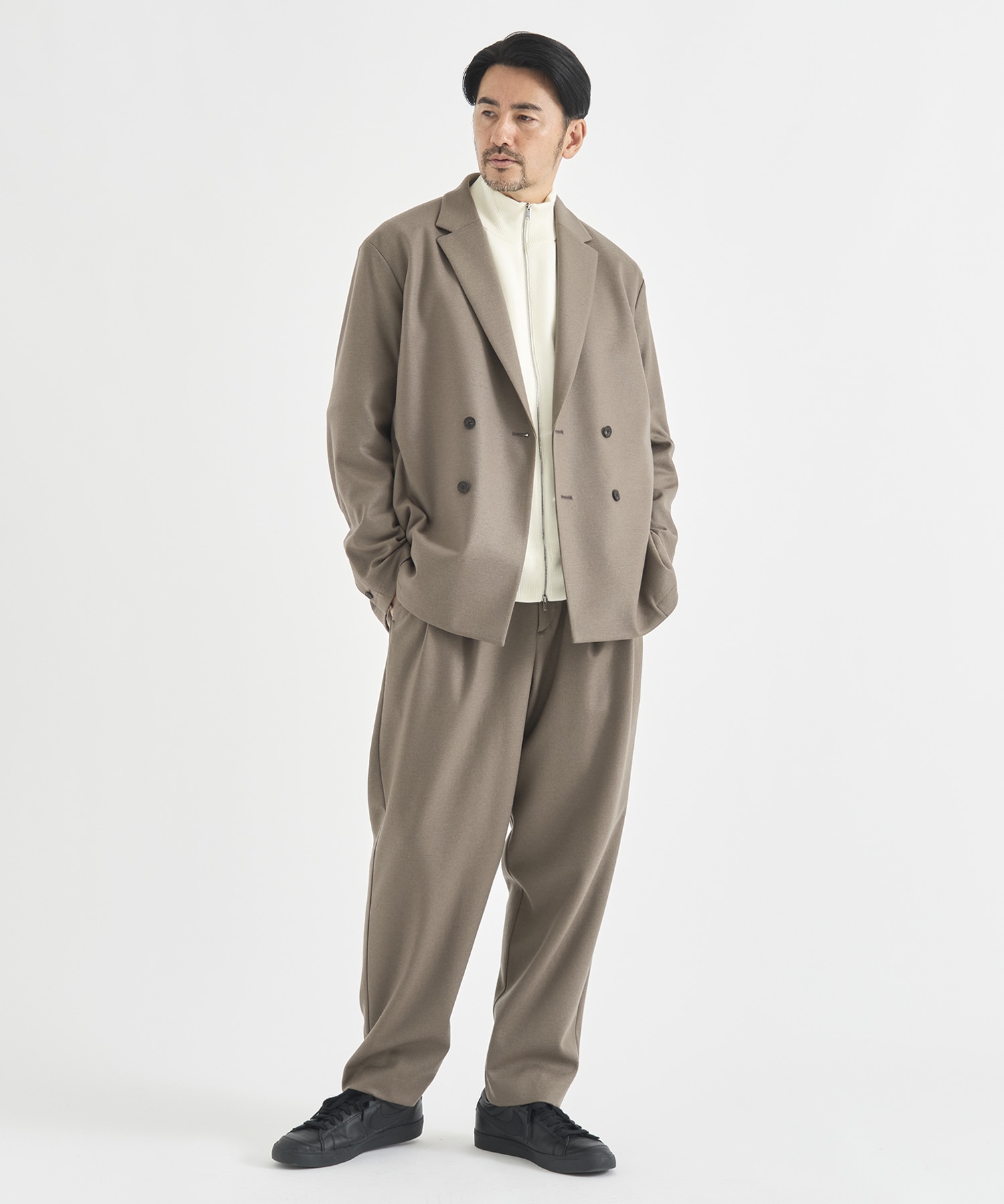 Washable Flannel Cashmere Touch Double Jacket THE TOKYO