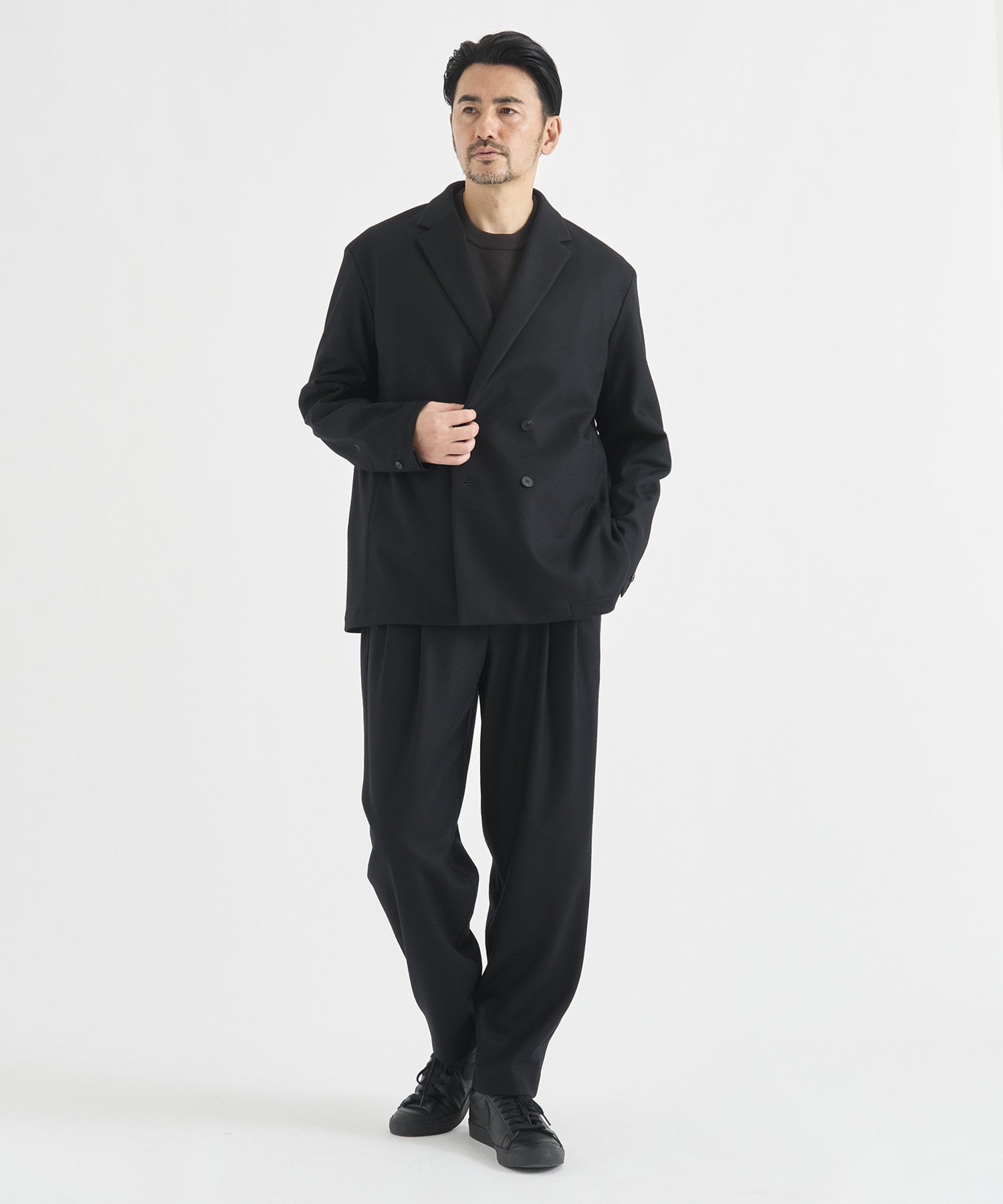 Washable Flannel Cashmere Touch Wide Tapered Pants THE TOKYO