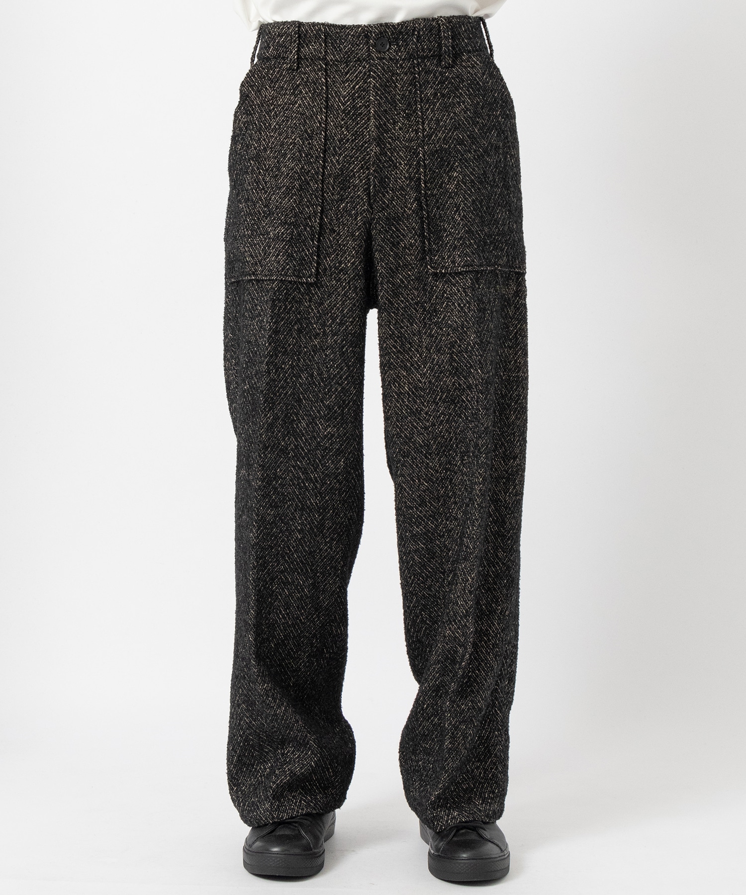 TWEED WIDE-LEG BAKER PANTS YOKE