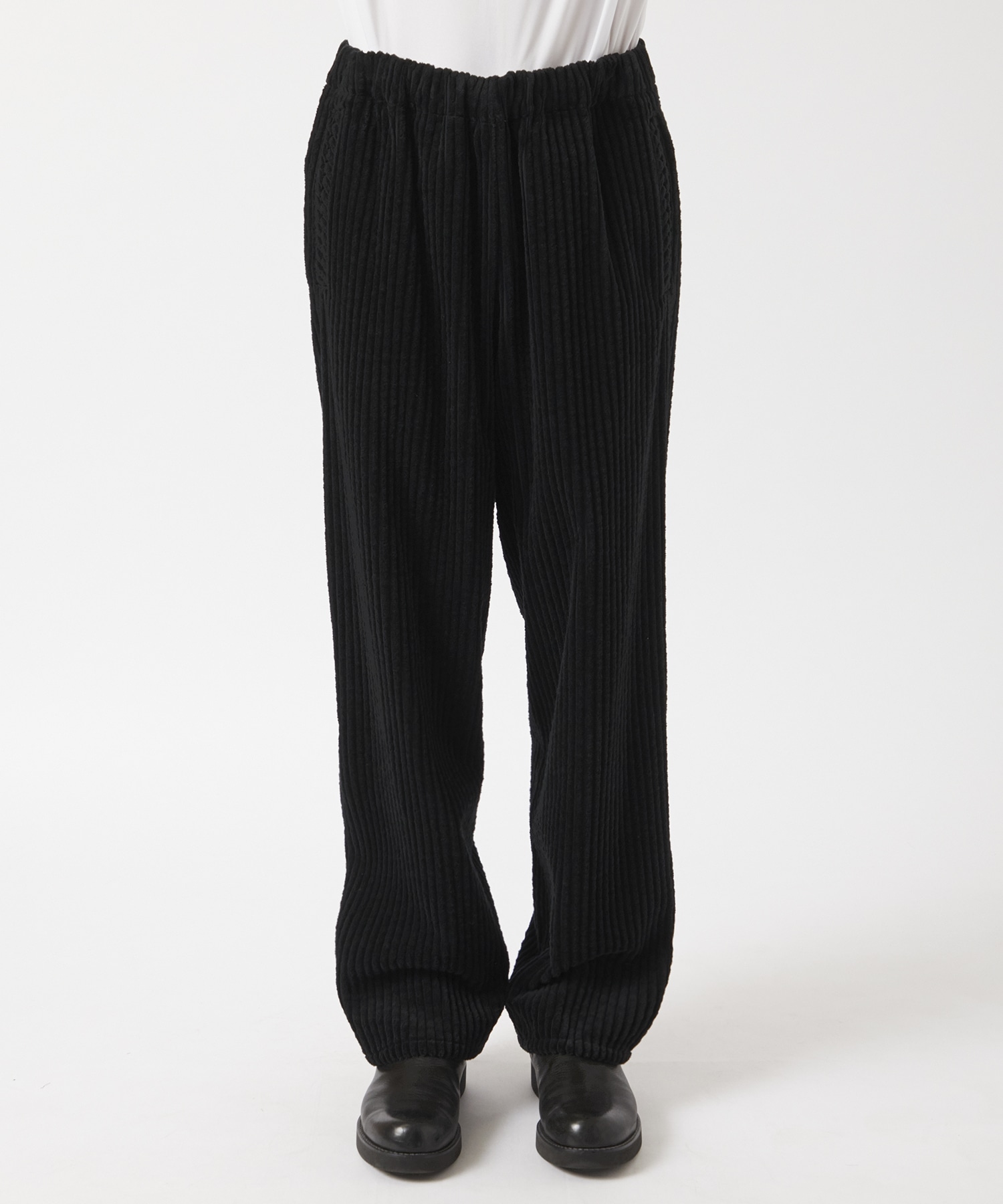 Cotton Corduroy Wide-leg Drawstring Trouser OVERCOAT