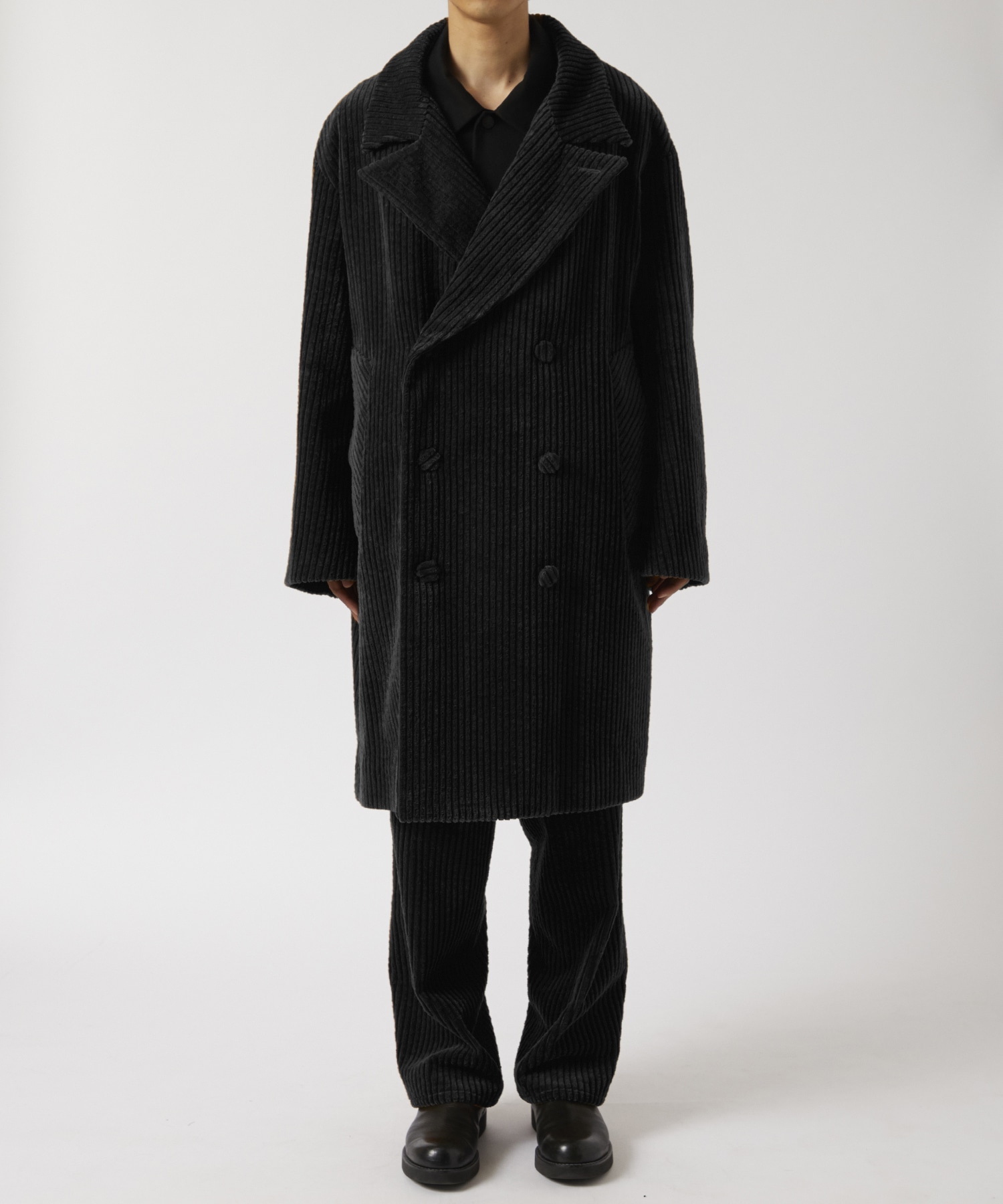 Cotton Corduroy Oversized Peacoat OVERCOAT