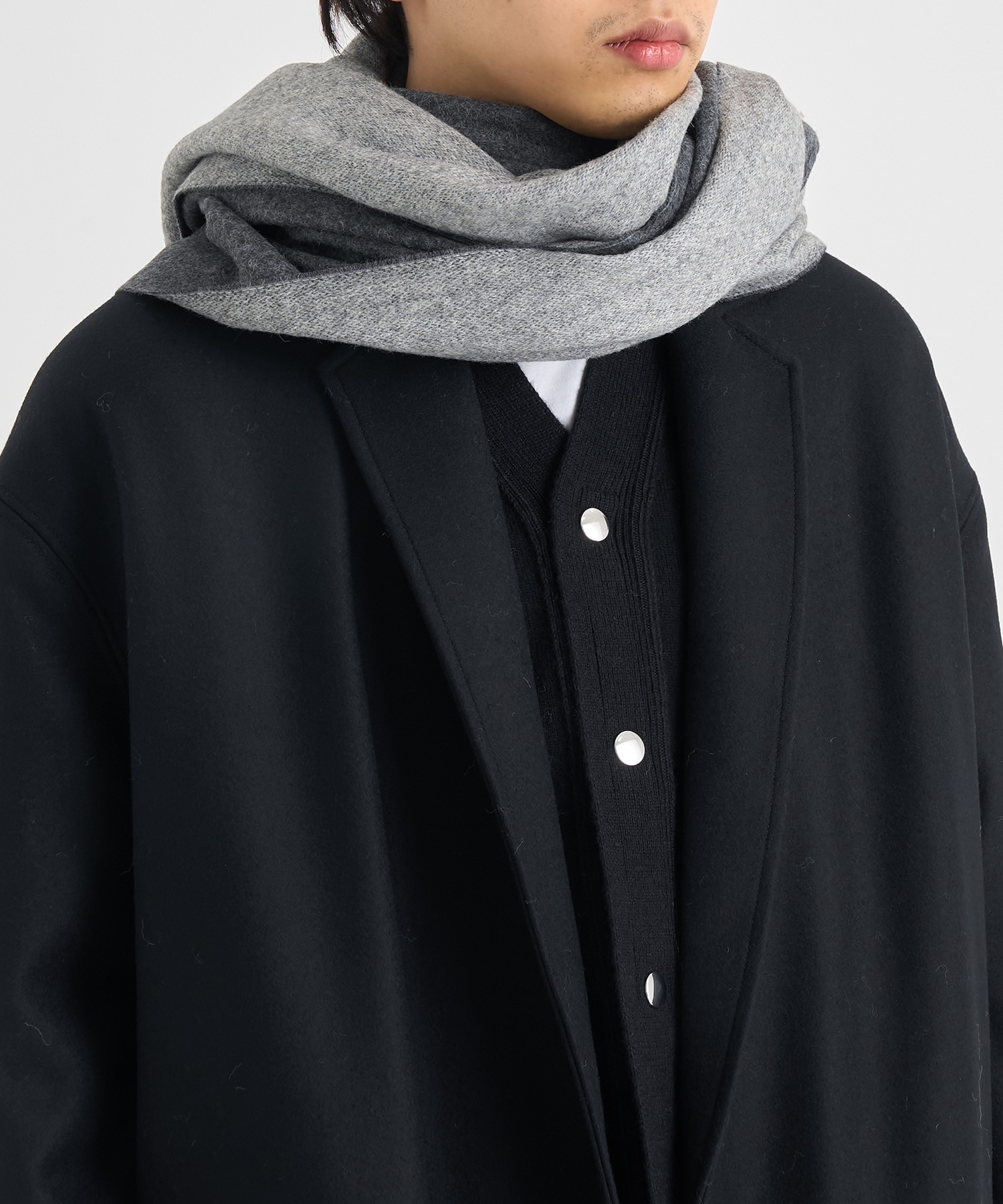 Two-Colour Large Brushed Stole THE INOUE BROTHERS...