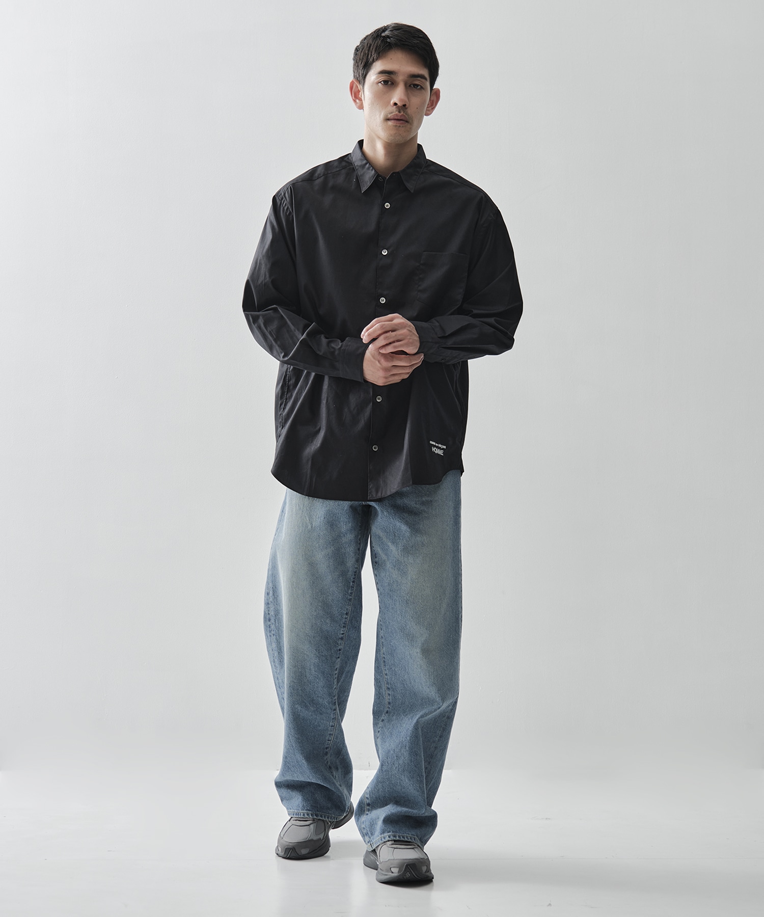 【コムデギャルソンオム】綿ブロード L/S Shirts COMME des GARCONS HOMME