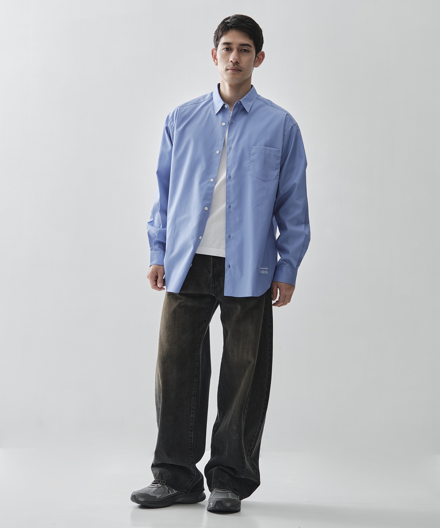 【コムデギャルソンオム】綿ブロード L/S Shirts COMME des GARCONS HOMME