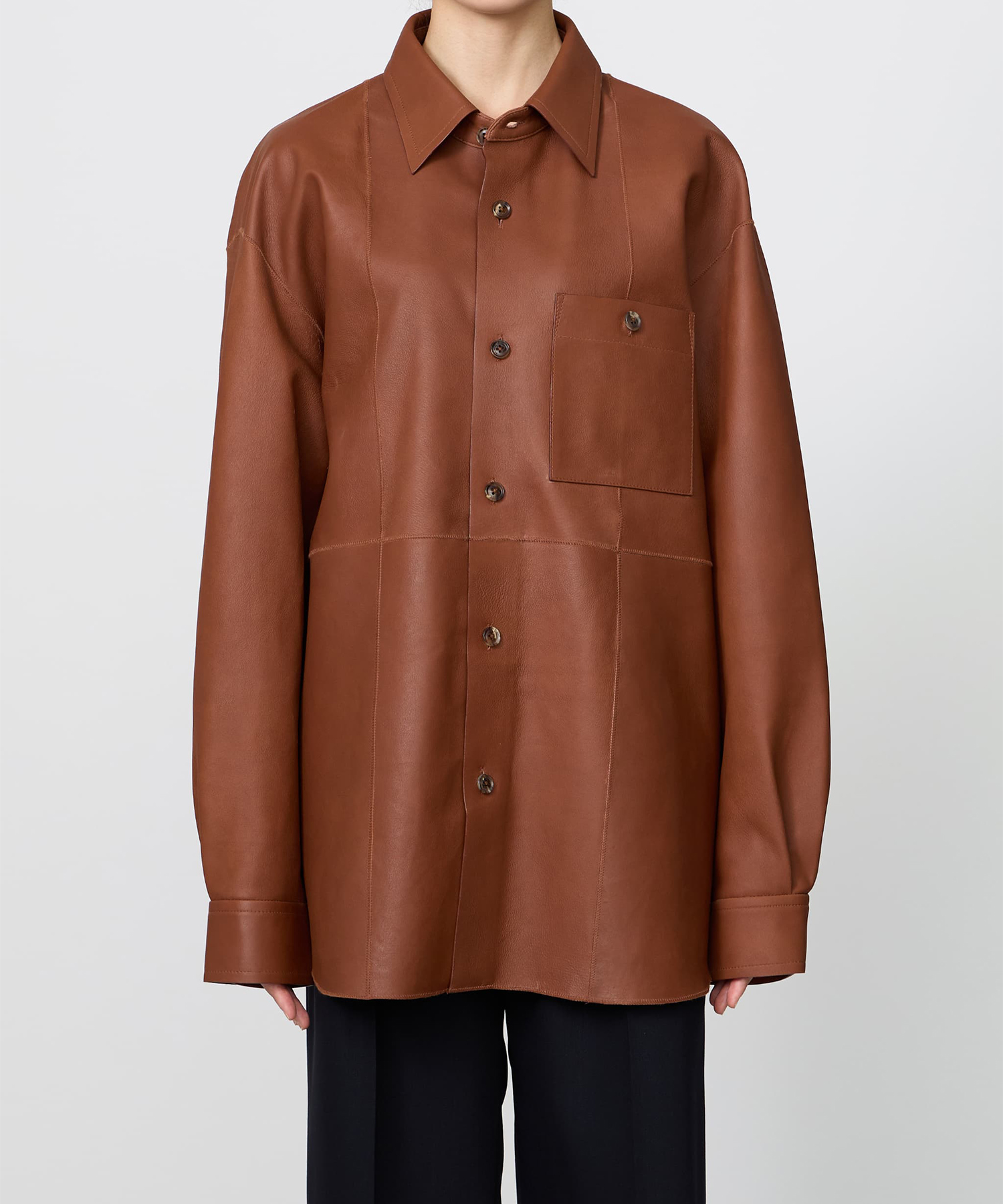 LEATHER SHIRT BLOUSON IRENISA