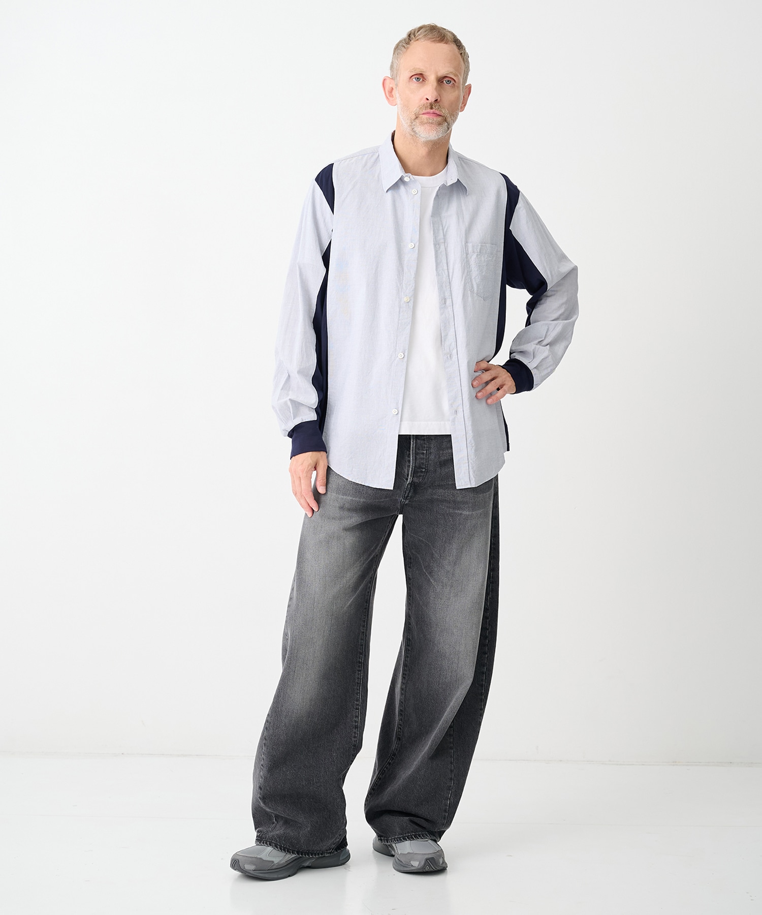 【アンダーカバー】UP1F4402 L/S Mix Shirts UNDERCOVER