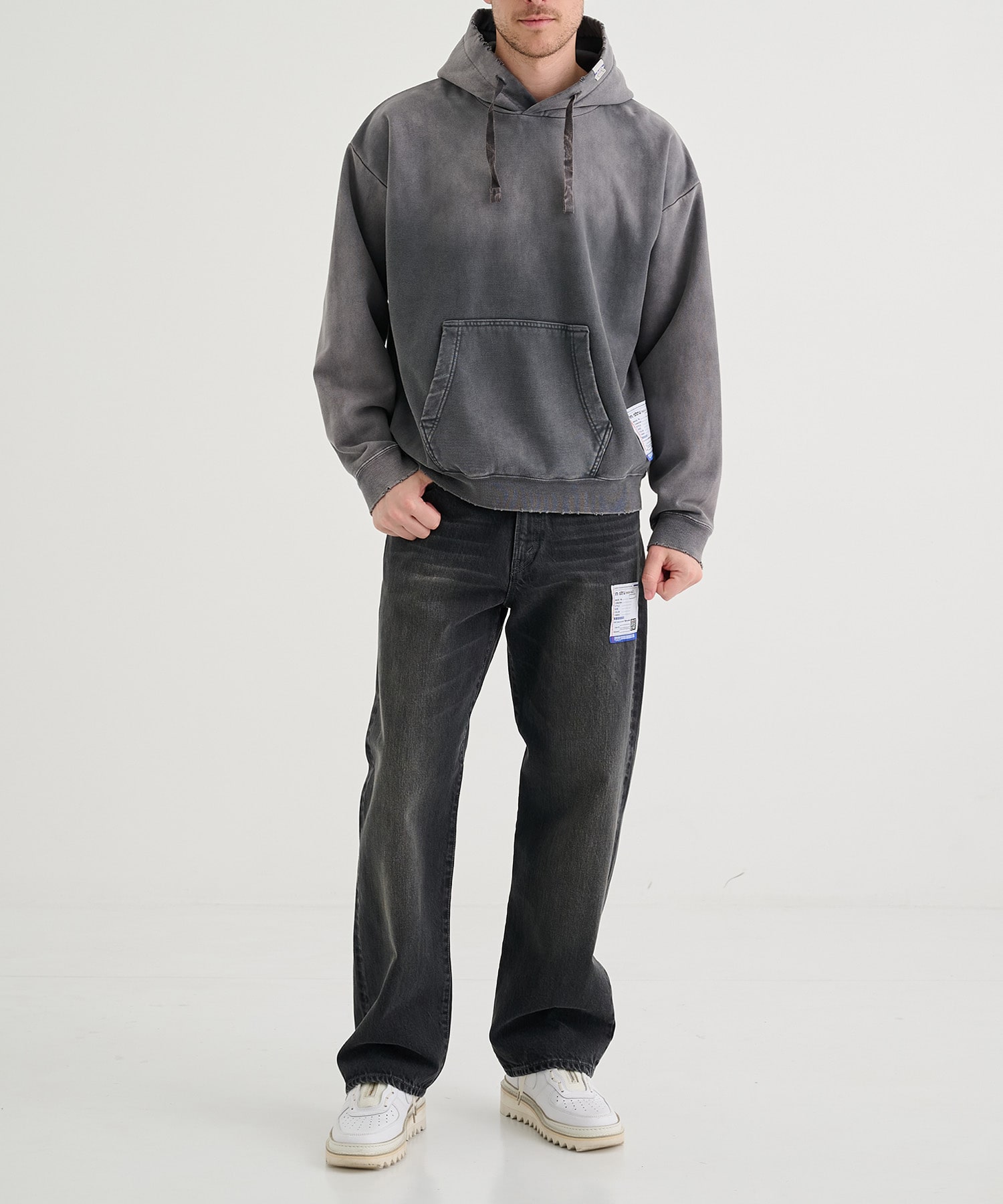 FRENCH TERRY DISTRESSED HOODIE Maison MIHARA YASUHIRO