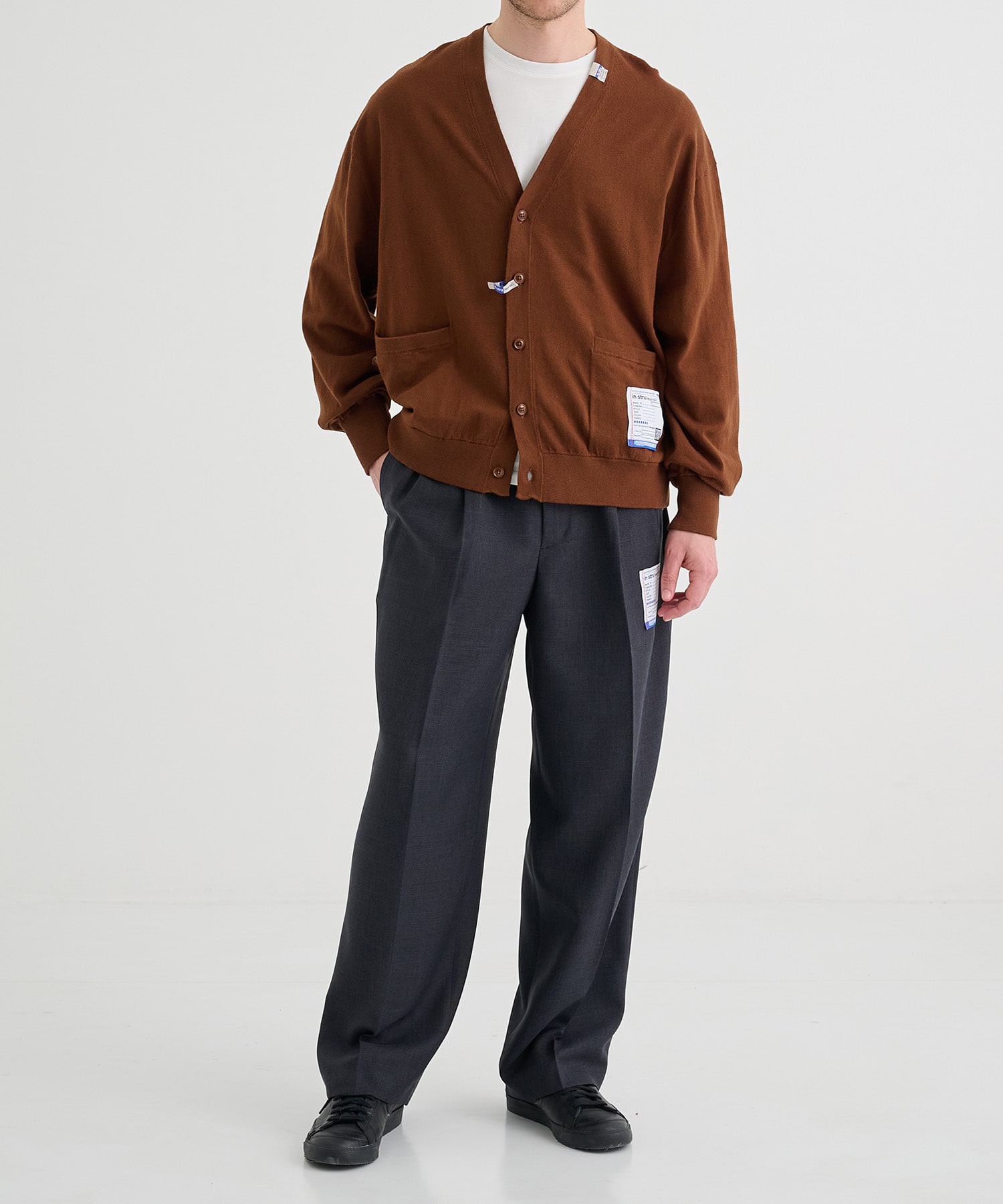 WOOLY SHARKSKIN EASY TROUSERS Maison MIHARA YASUHIRO