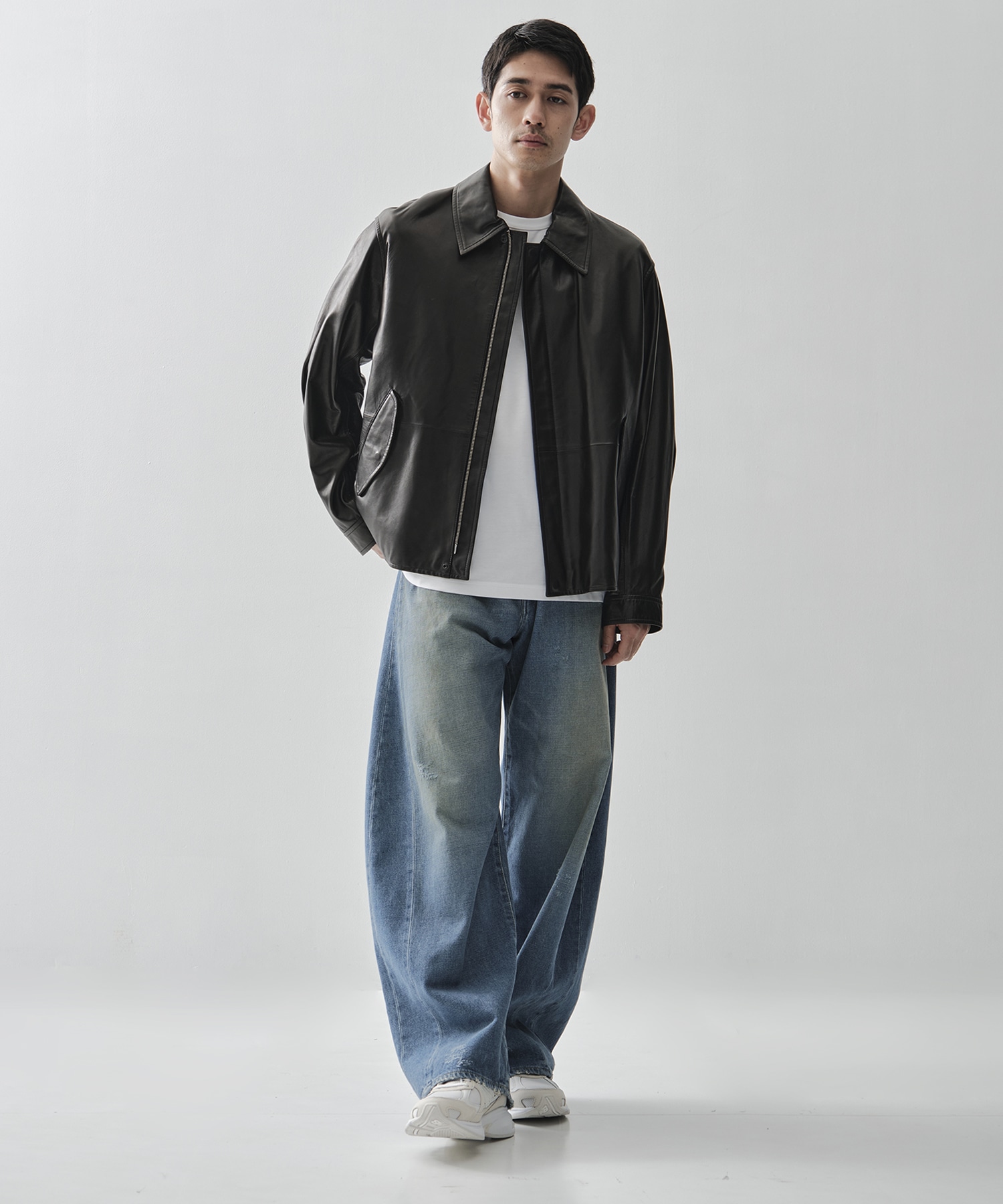 【シュタイン】DEFORMATION WIDE DENIM JEANS ssstein