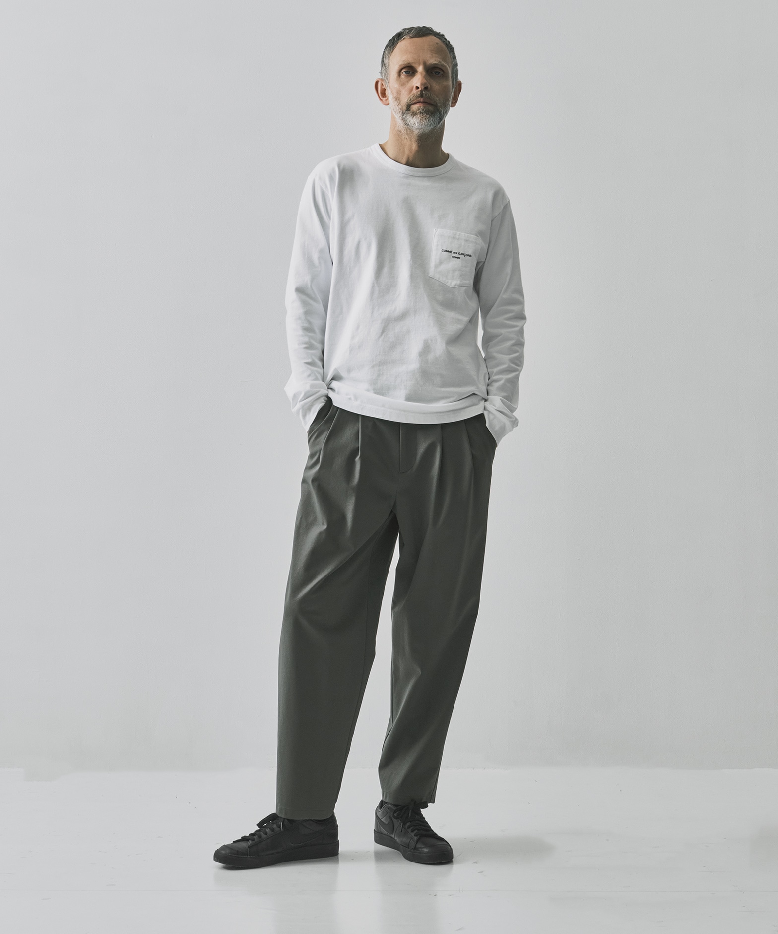 MATTE WASHABLE HIGH FUNCTION JERSEY WIDE TAPERED PANTS THE TOKYO
