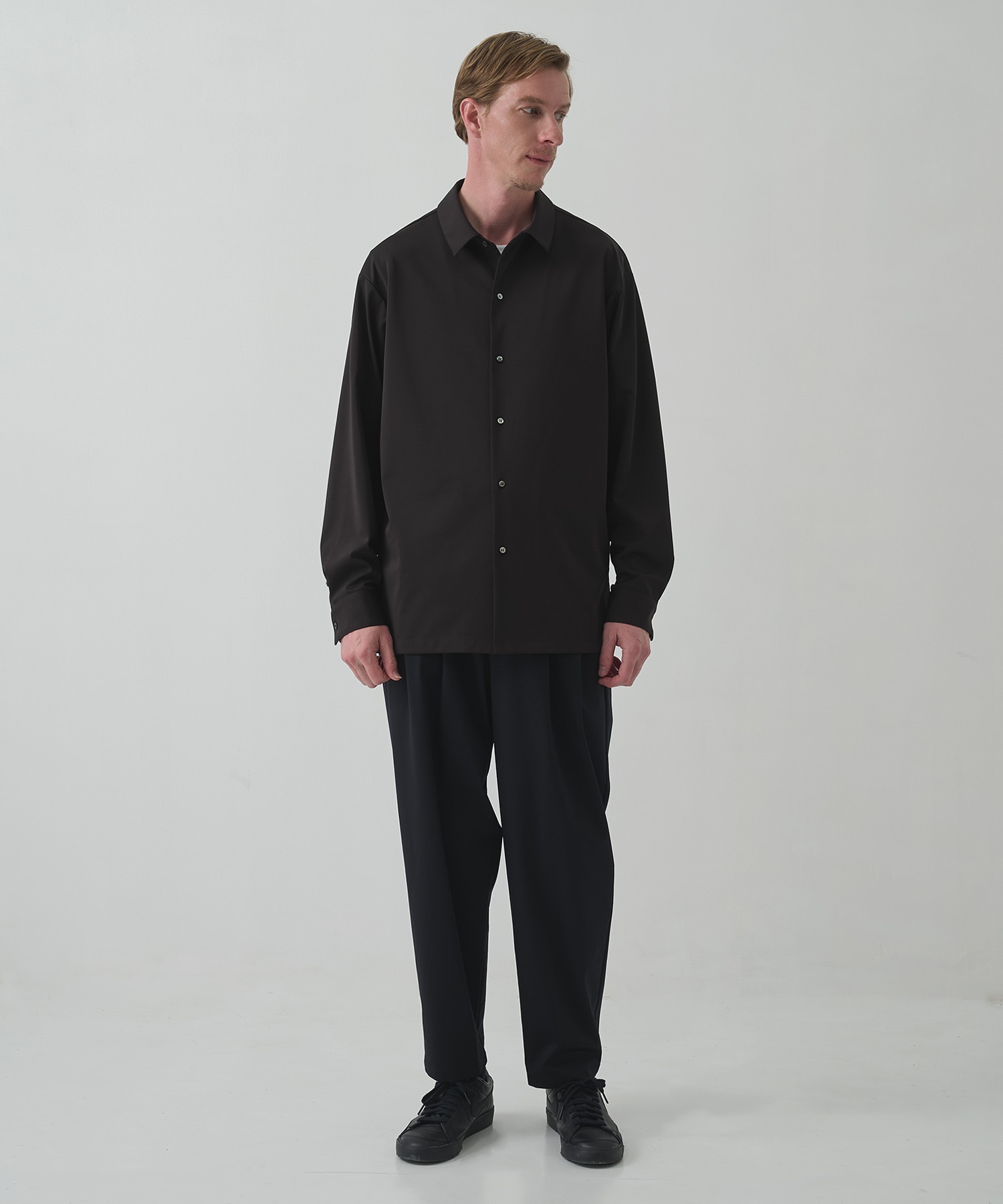 MATTE WASHABLE HIGH FUNCTION JERSEY WIDE TAPERED PANTS THE TOKYO