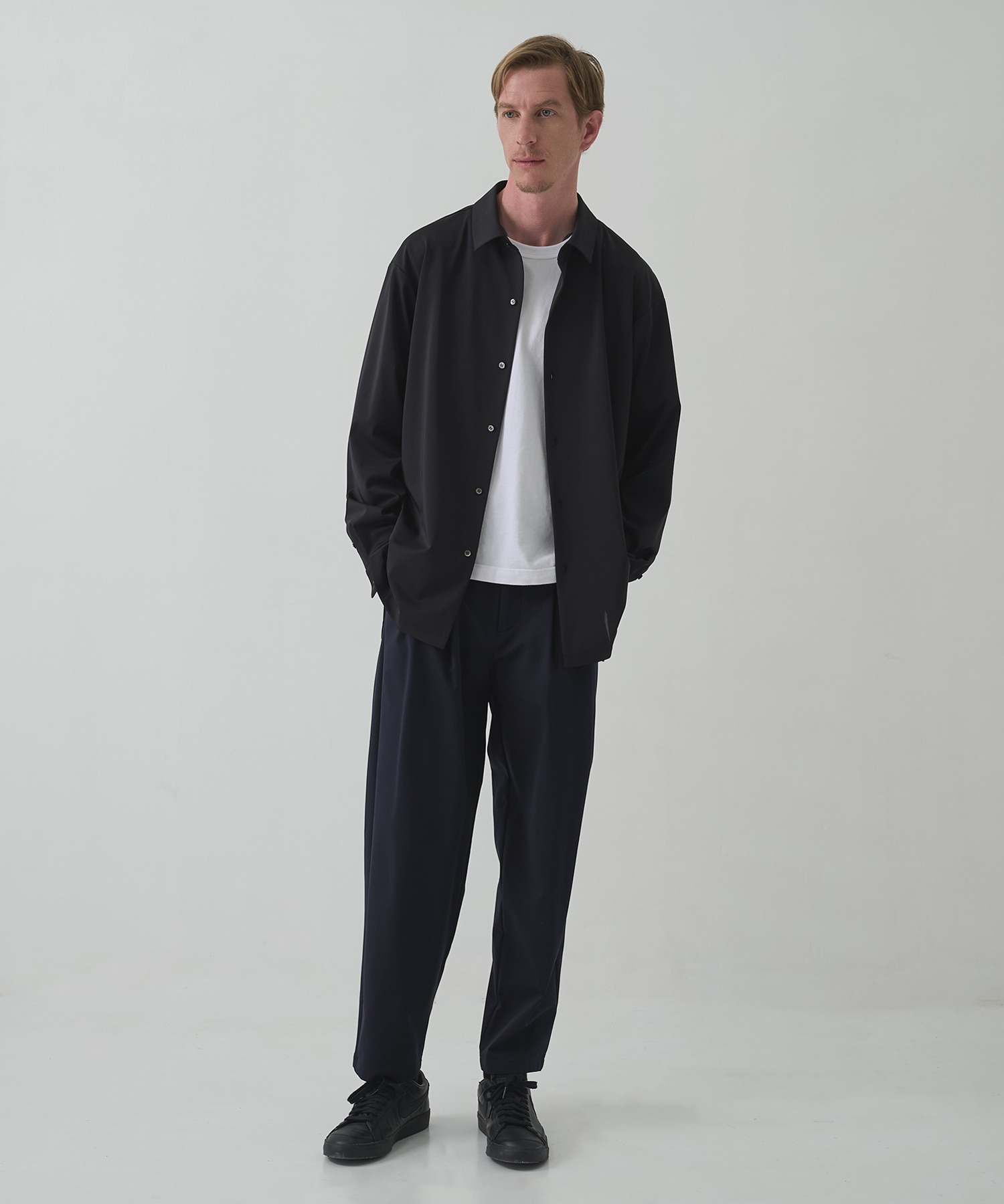 MATTE WASHABLE HIGH FUNCTION JERSEY WIDE TAPERED PANTS THE TOKYO