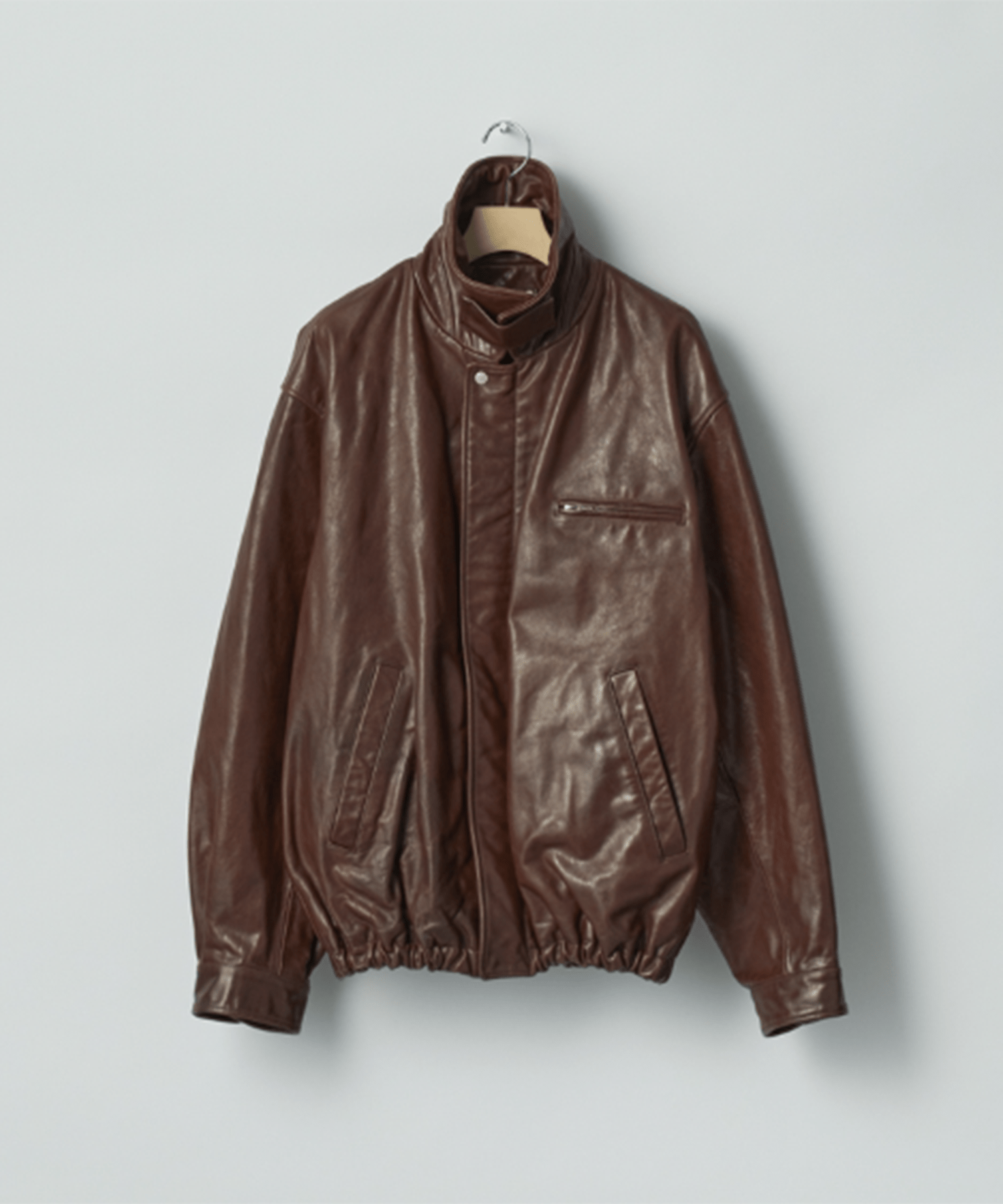 COW LEATHER VINTAGE ZIP JACKET ssstein