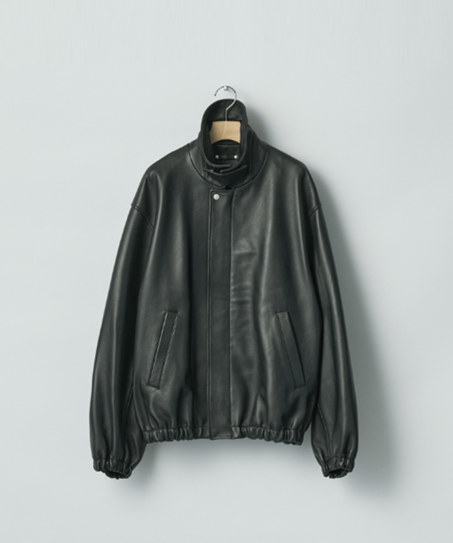 SHEEP LEATHER ZIP SHORT JACKET ssstein