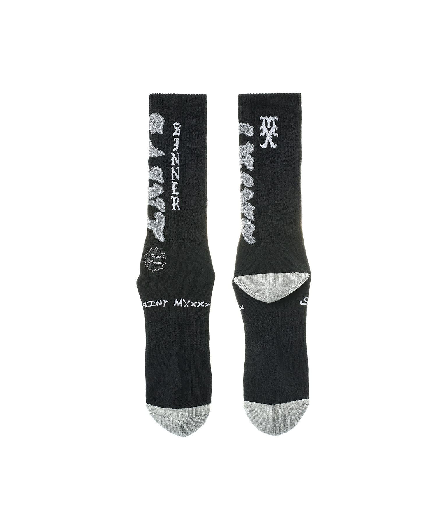 【セントマイケル】SM-MK8-0000-109/SOCKS/SAINT/BLACK+GRAY SAINT MXXXXXX