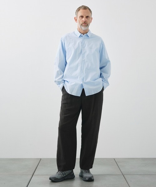SHRINK COTTON LAWN OVERSIZED SHIRT ATON